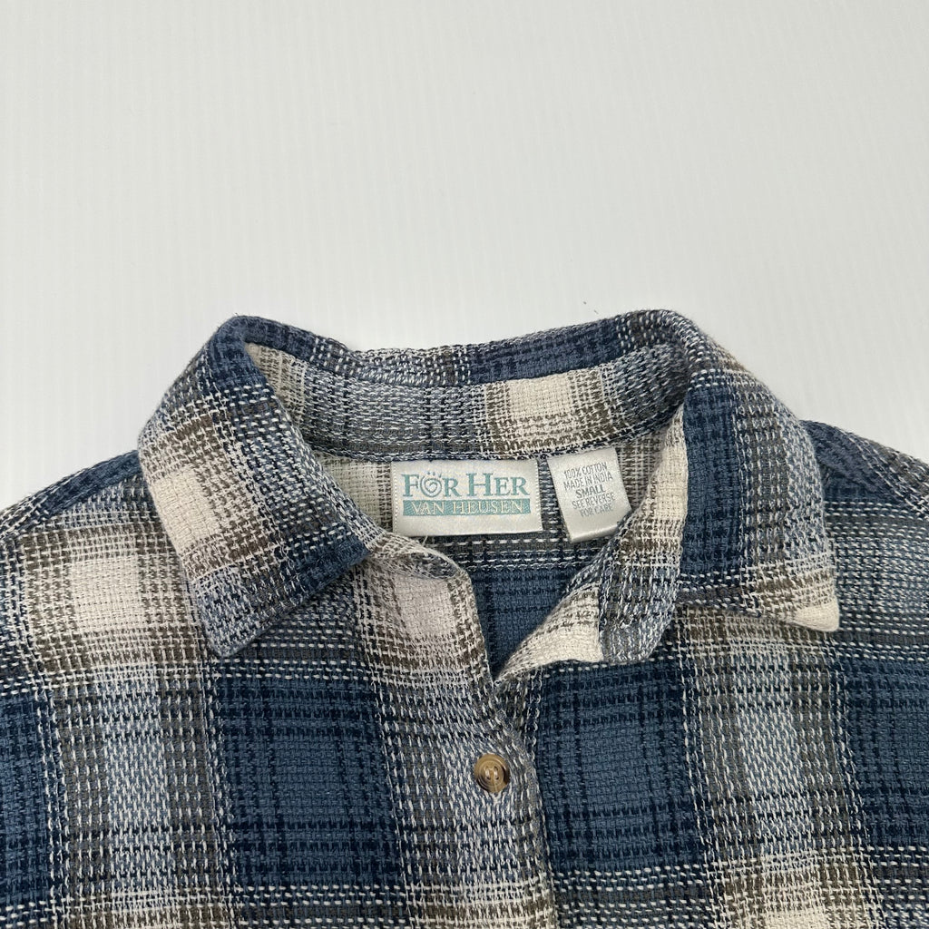Vintage Van Heusen For Her Plaid Flannel Shirt Women's S