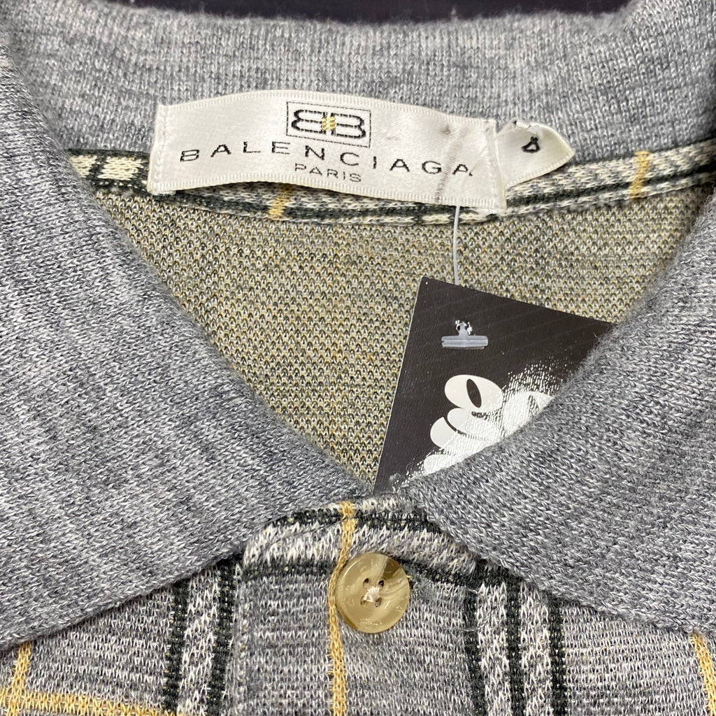 Balenciaga Plaid Collared Sweater XL