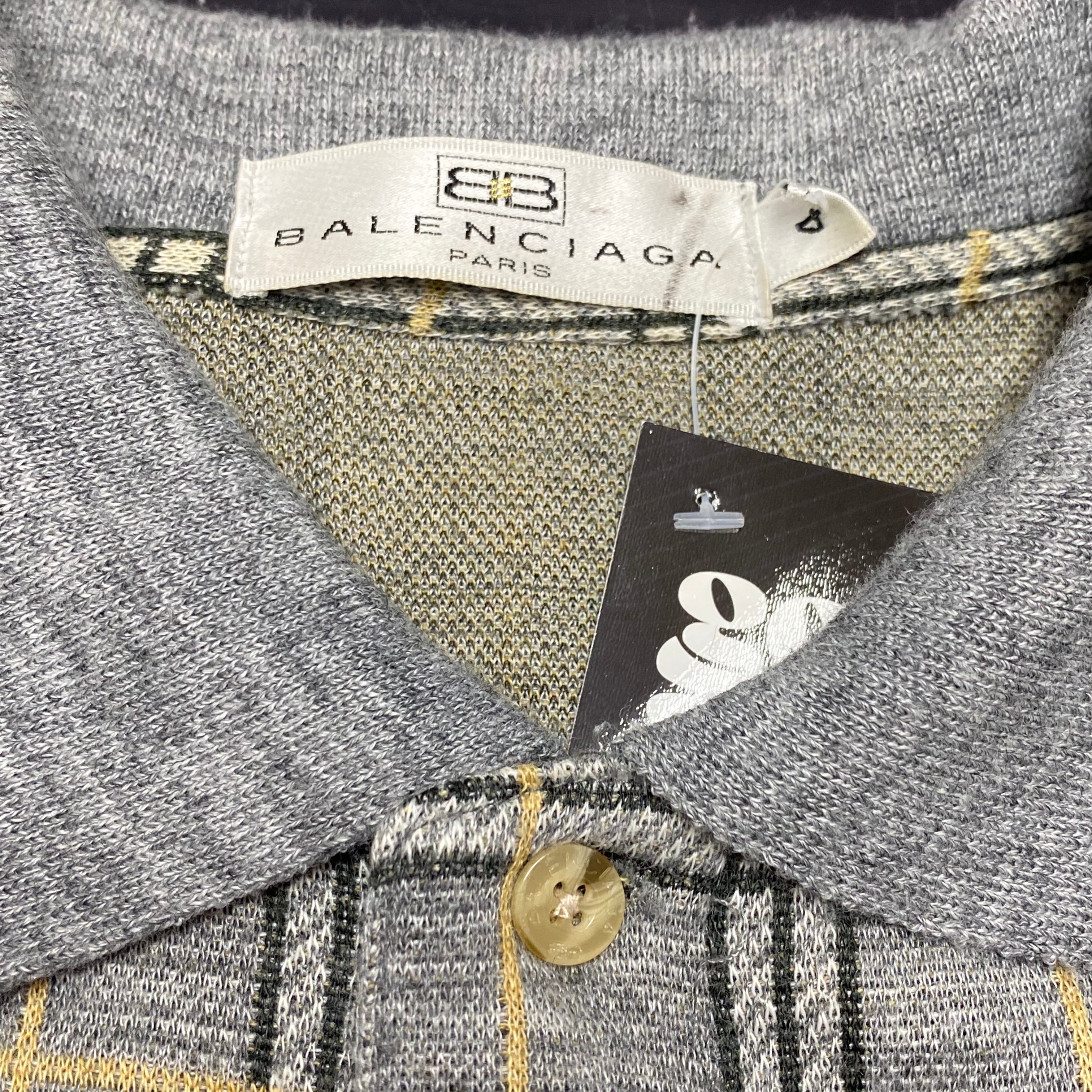 Balenciaga Plaid Collared Sweater XL