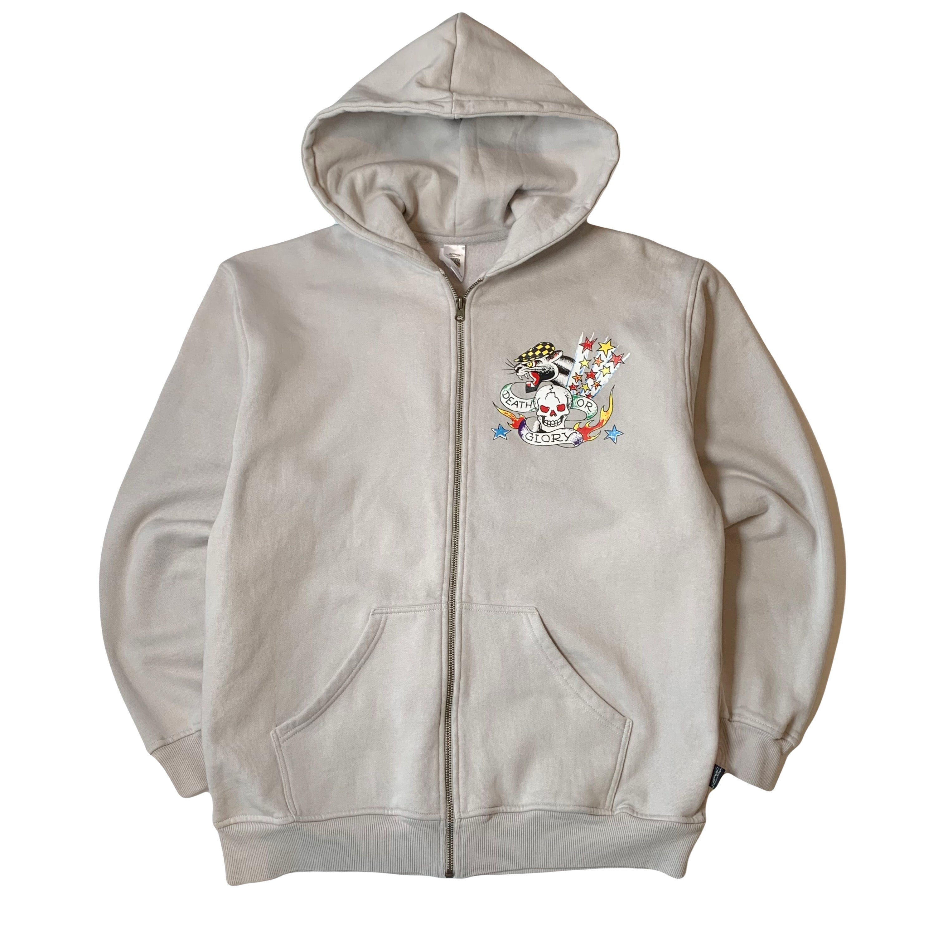 Y2K Ed Hardy Death Or Glory Zip Hoodie XL