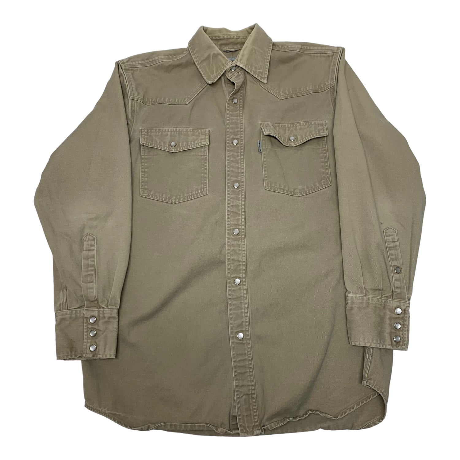 Carhartt Beige Denim Button Up L
