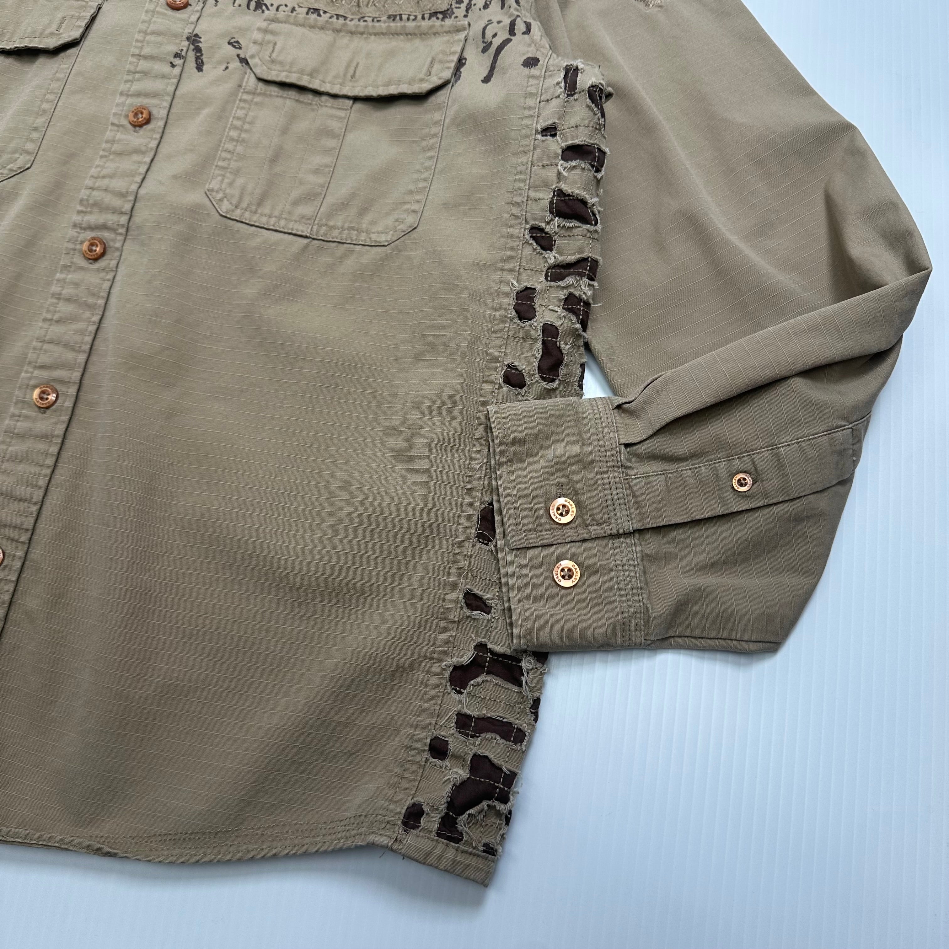 Oakley Ripstop Military Button Up Shirt L
