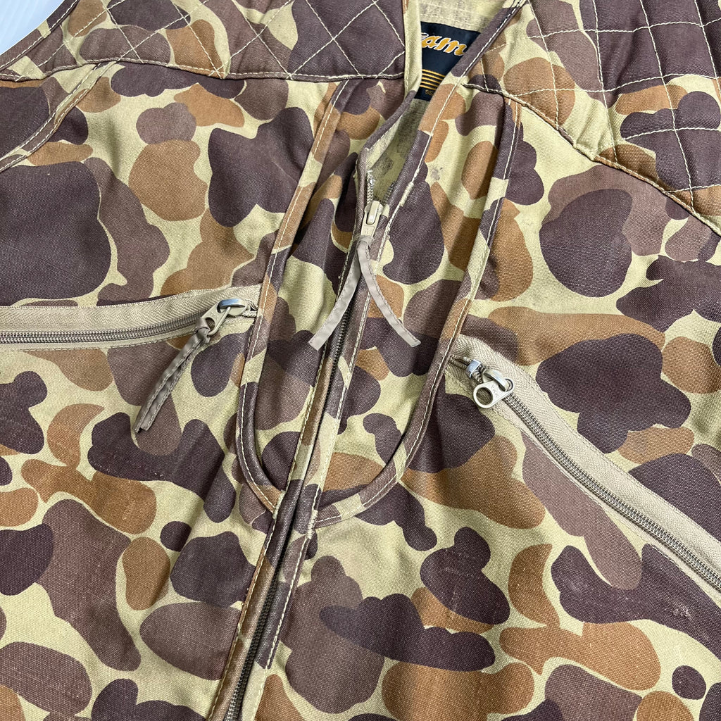 Vintage GameHide Duck Camo Canvas Utility Vest L