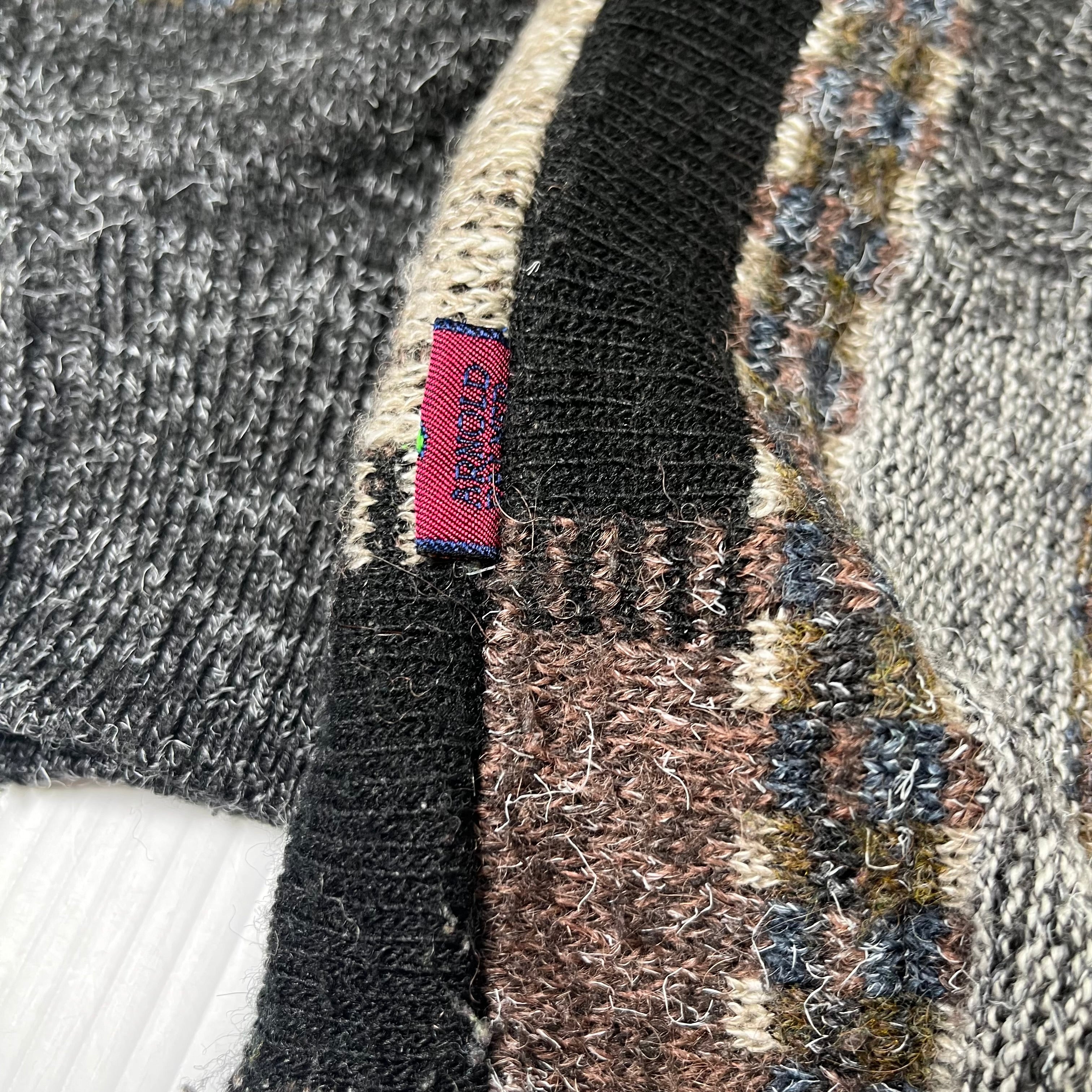 Vintage Arnold Palmer Patchwork Knit Sweater L