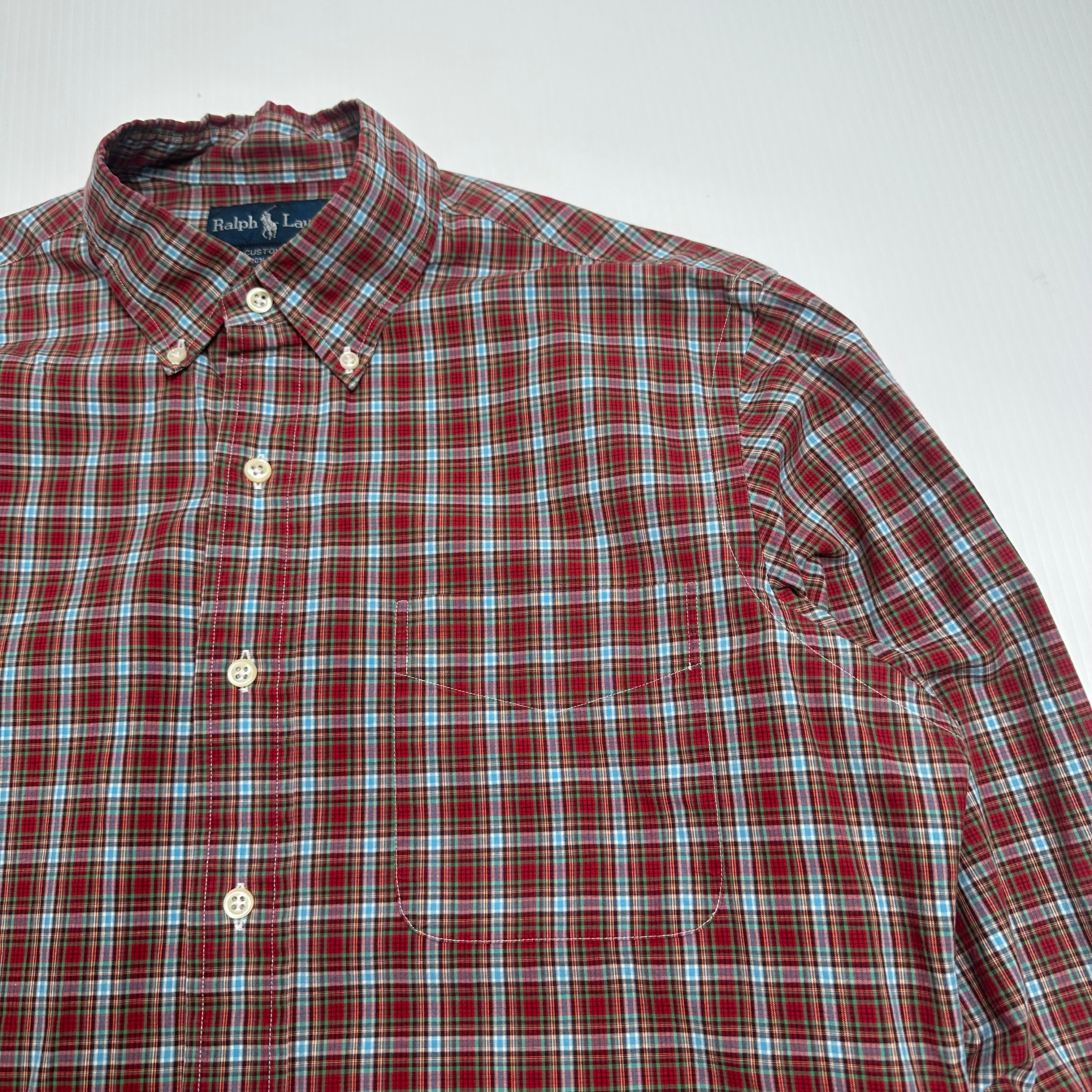 Vintage Polo Ralph Lauren Red Flannel Shirt M