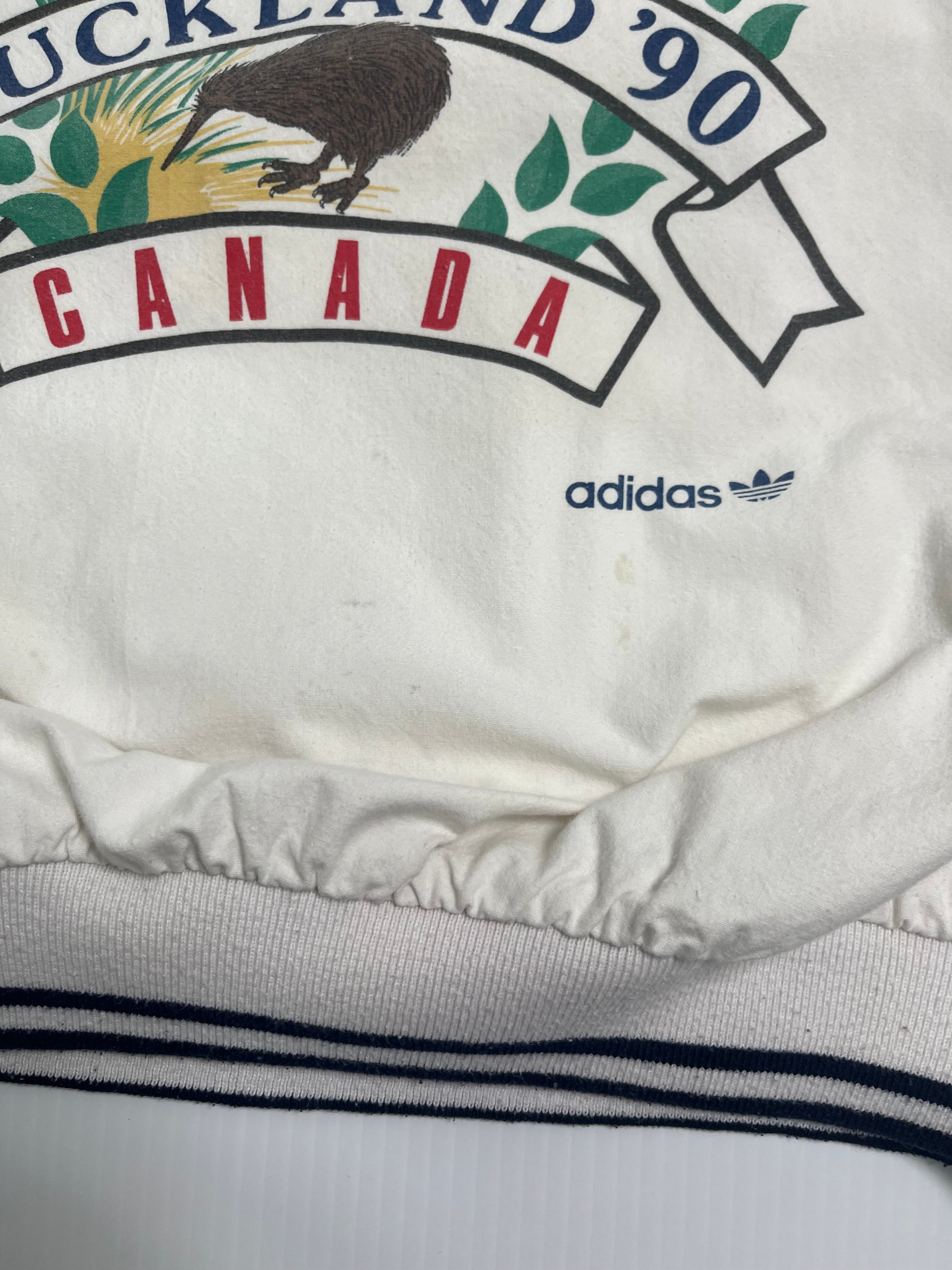 Vintage Adidas Canada Auckland '90 Light Crewneck XL