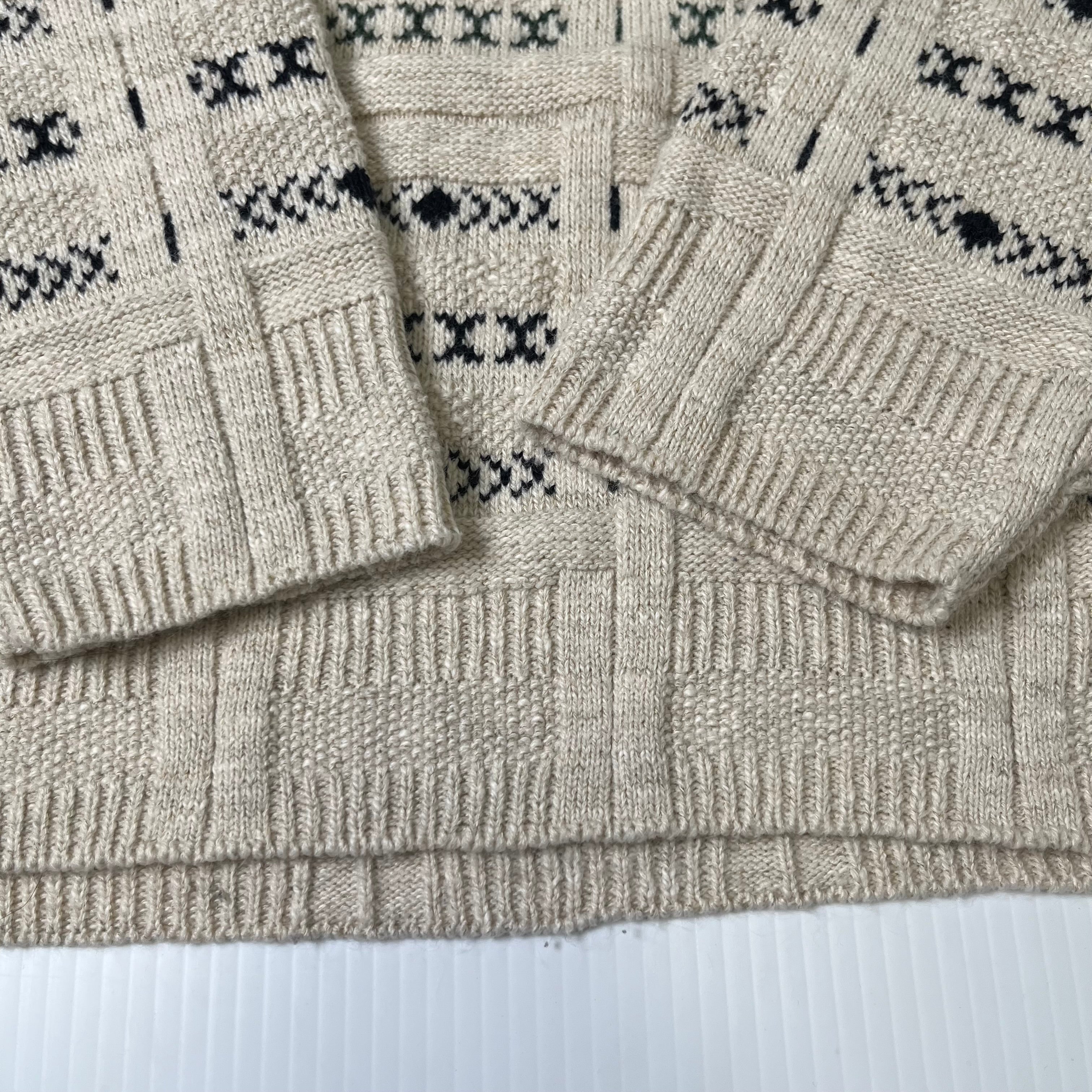 Vintage Porto Bello Pattern Knit Sweater M