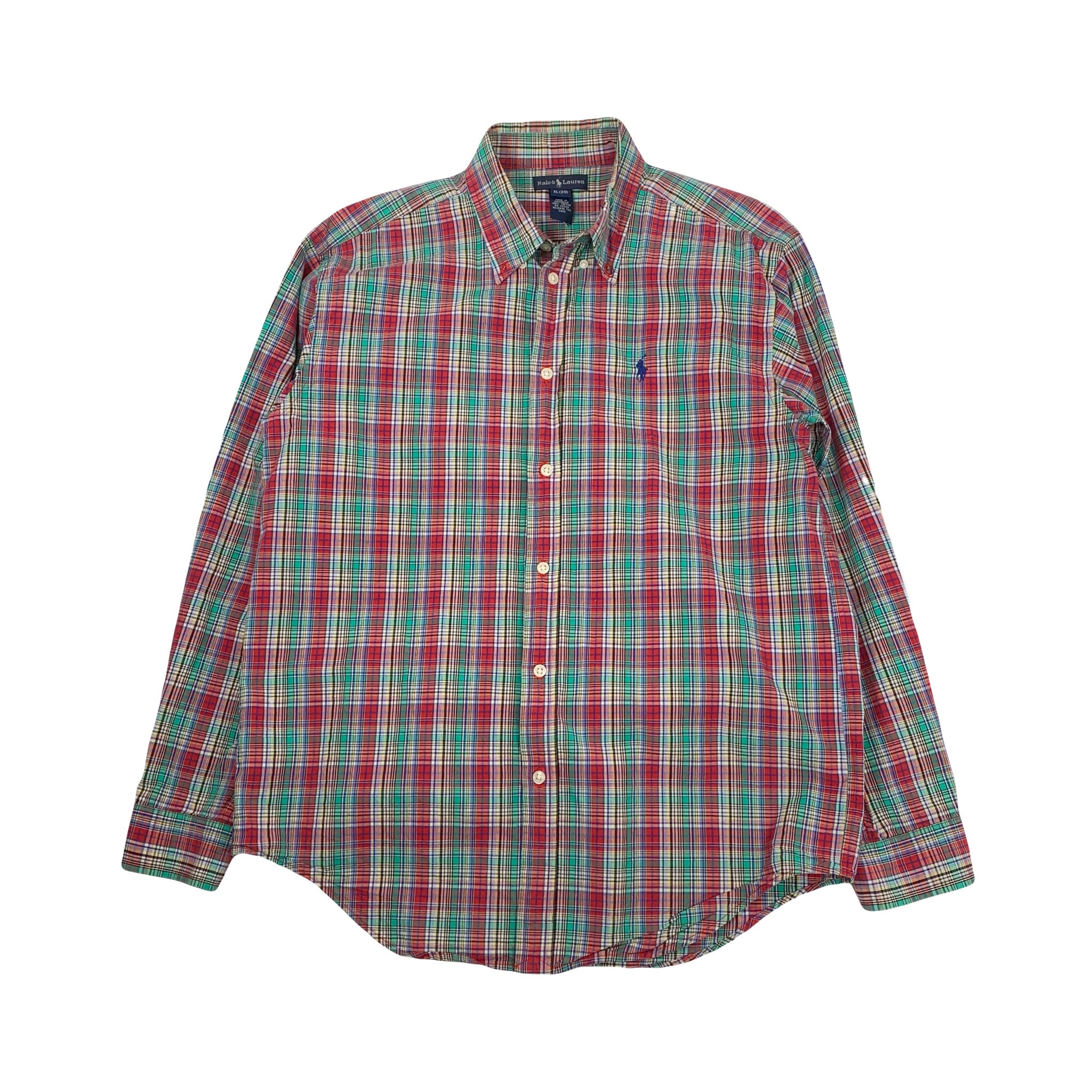 Vintage Polo Ralph Lauren Plaid Button Up Shirt Youth XL