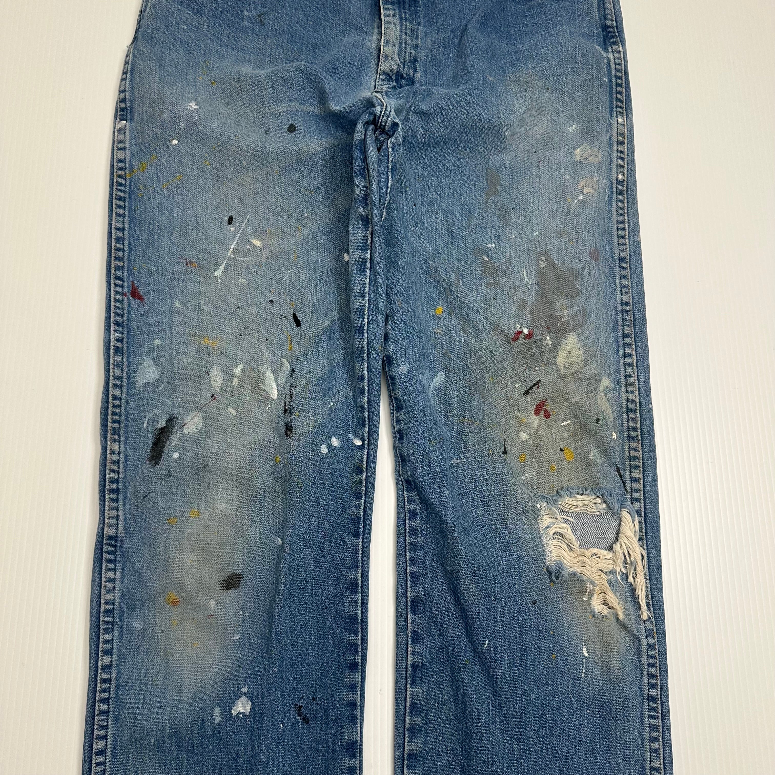 Vintage Wrangler Painted Denim Pants 37