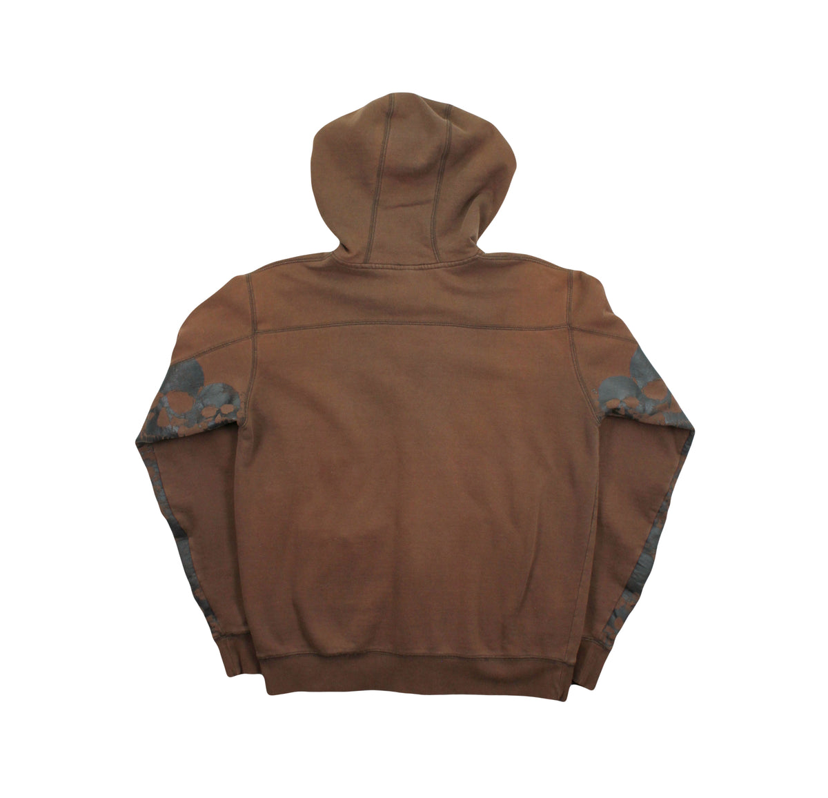 Y2K Top Heavy Skulls Zip Hoodie M