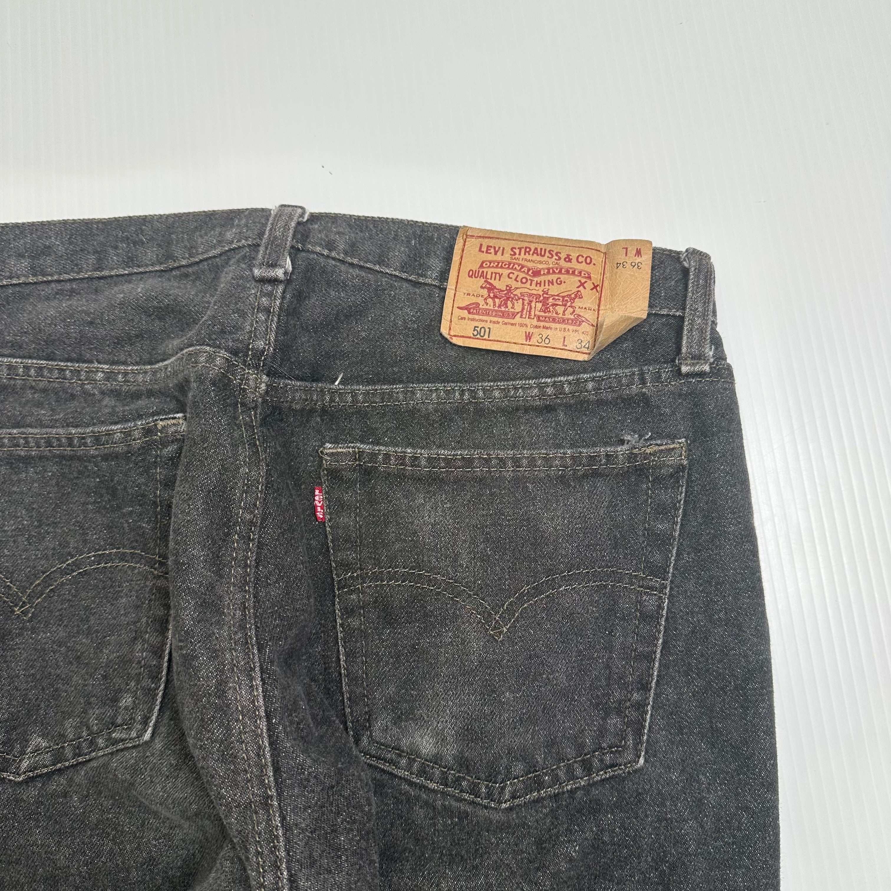 Vintage Levi's 501 Reworked Military Camo Cargo Pocket Denim 32
