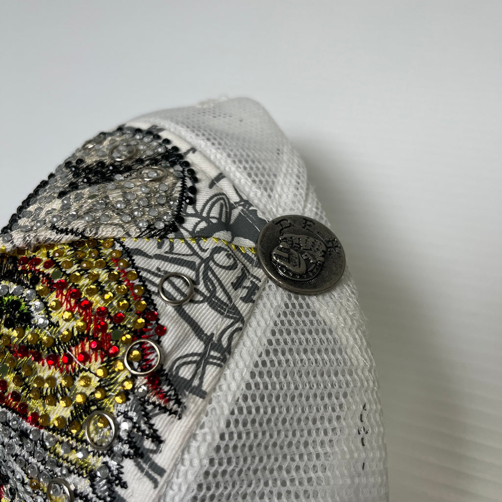 Y2K Ed Hardy Jewel Encrusted Trucker Hat