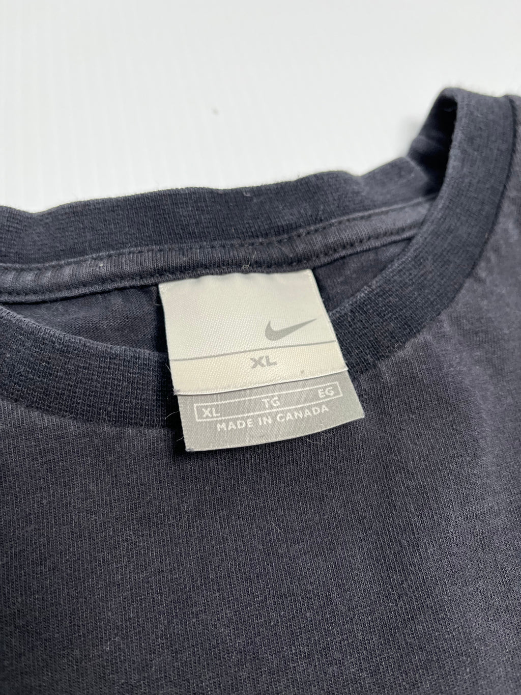 Y2K Nike Swoosh Black Tee XL