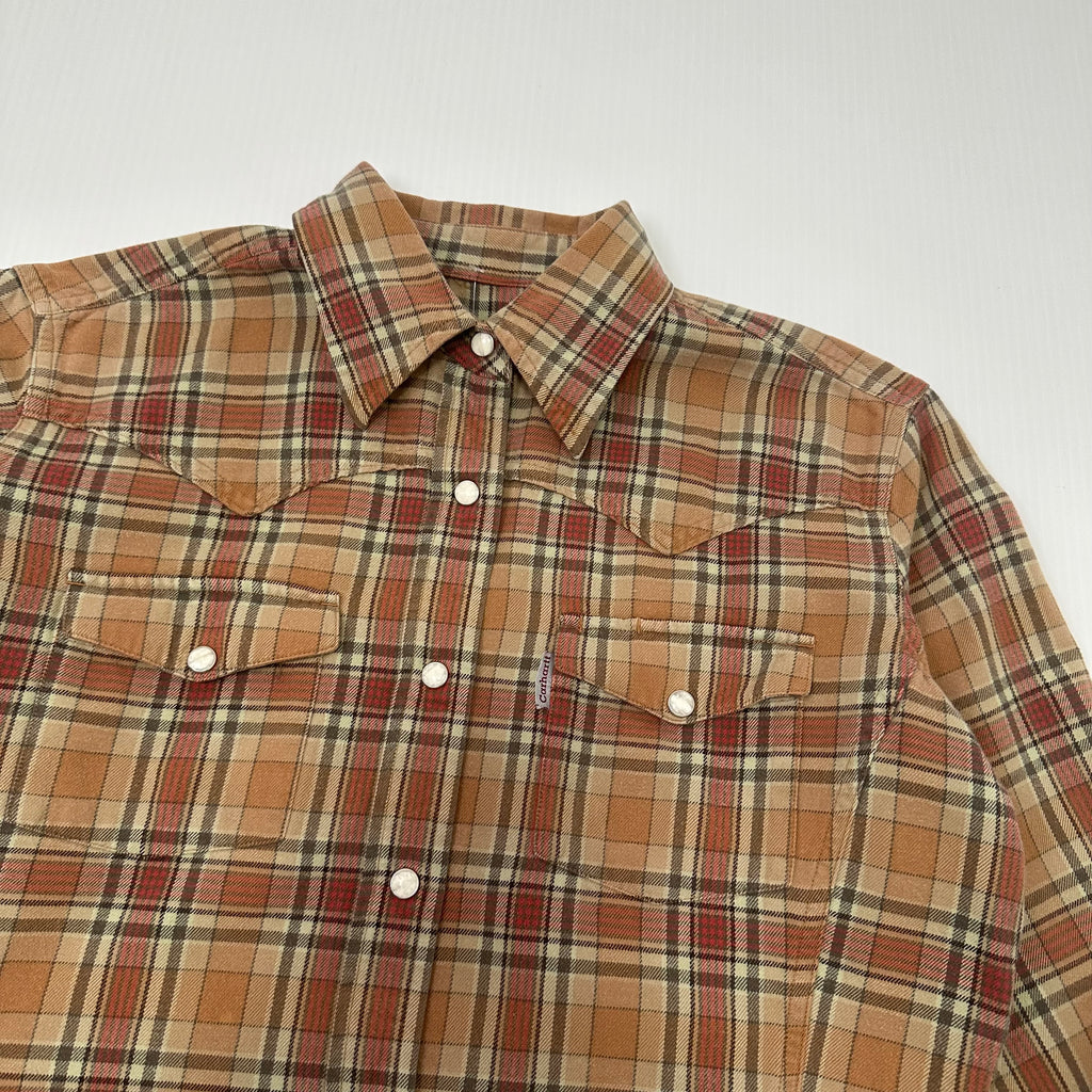 Vintage Carhartt Plaid Button Up Shirt Women's S