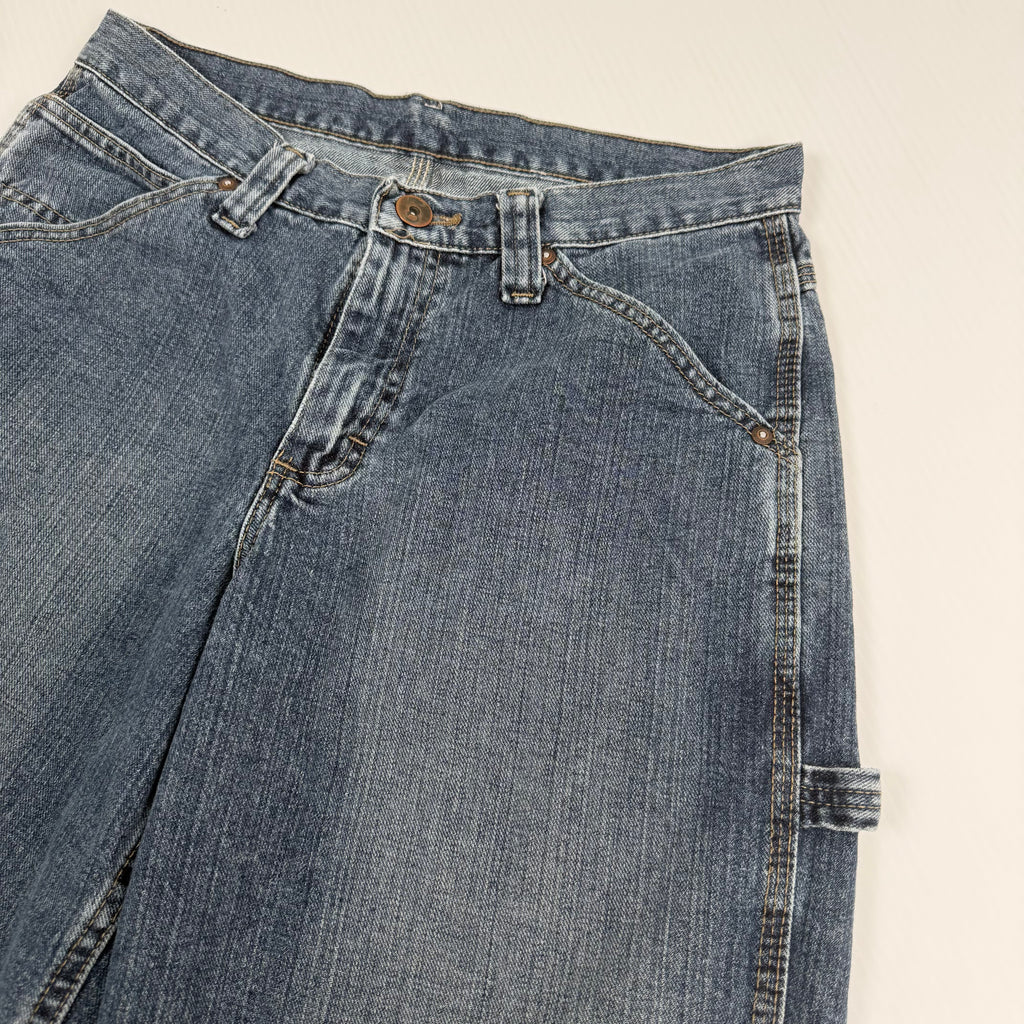 Lee Dungarees Dark Wash Denim Carpenter Shorts 30
