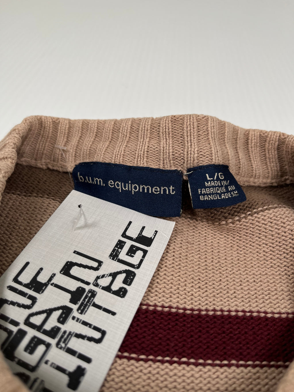 B.U.M. Equipment Striped Sweater L
