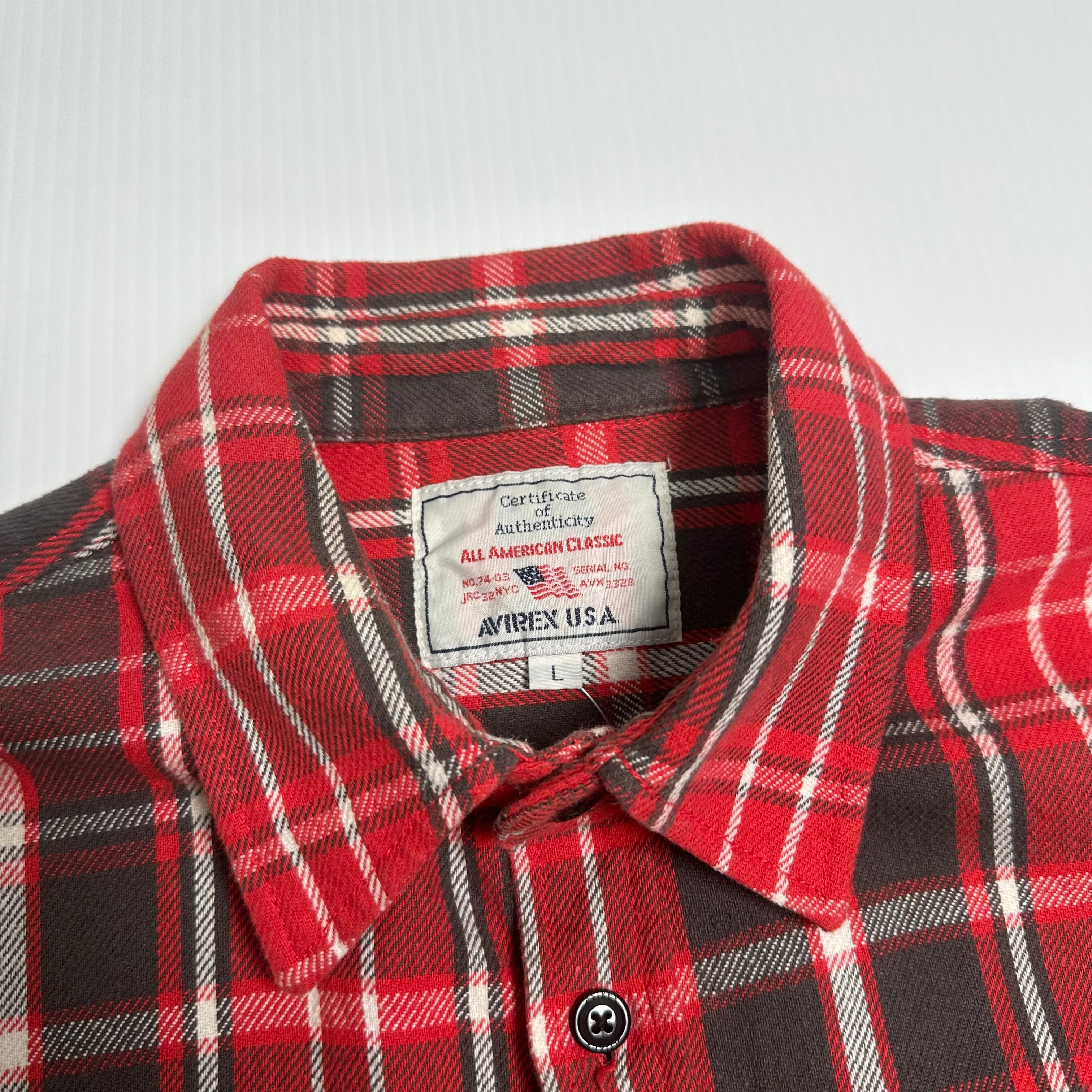 Y2K Avirex Plaid Flannel L