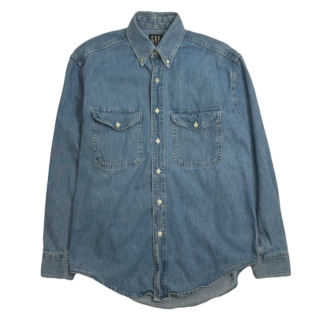 Vintage GAP Medium Wash Denim Button-Up Shirt S