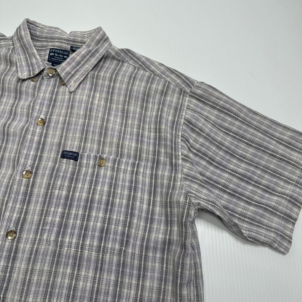 Vintage Everblue Plaid Short Sleeve Button Up Shirt M