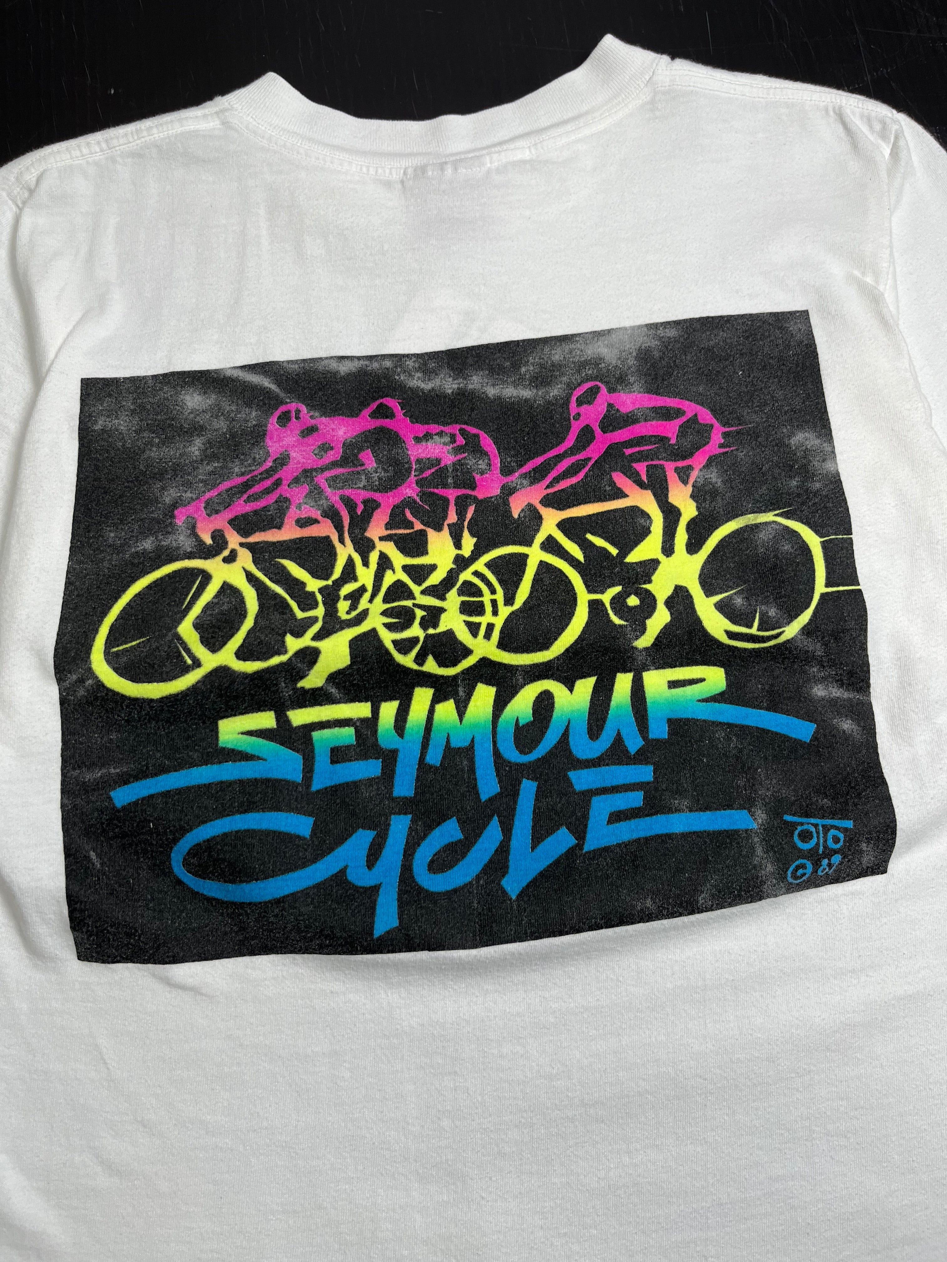 1989 Seymour Cycle Bike Graphic Tee M