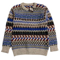 Grey Pattern Wool Sweater M