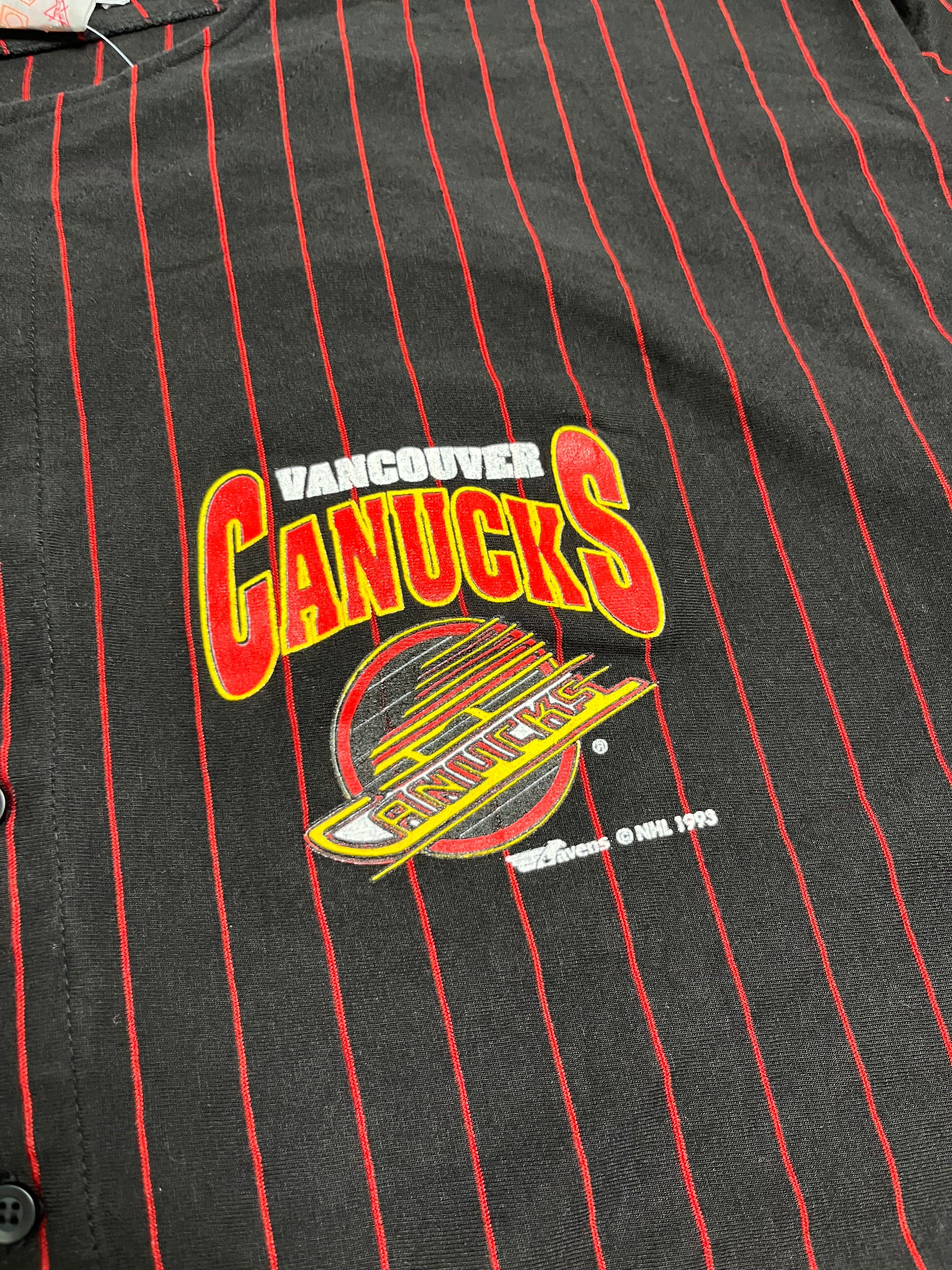 1993 Vancouver Canucks Ravens Pinstripe Jersey L
