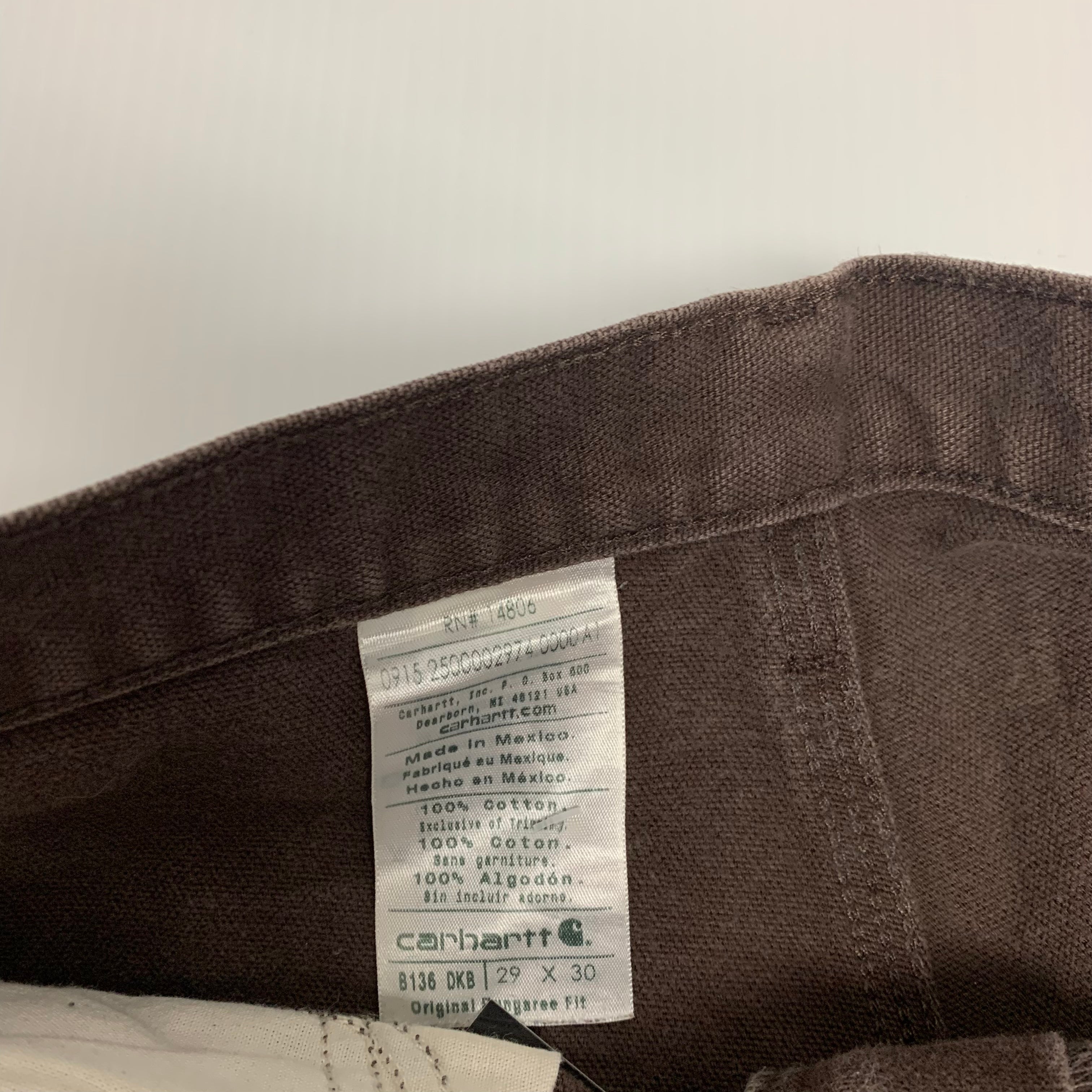 Carhartt Brown Double Knee Denim Size 4 1113