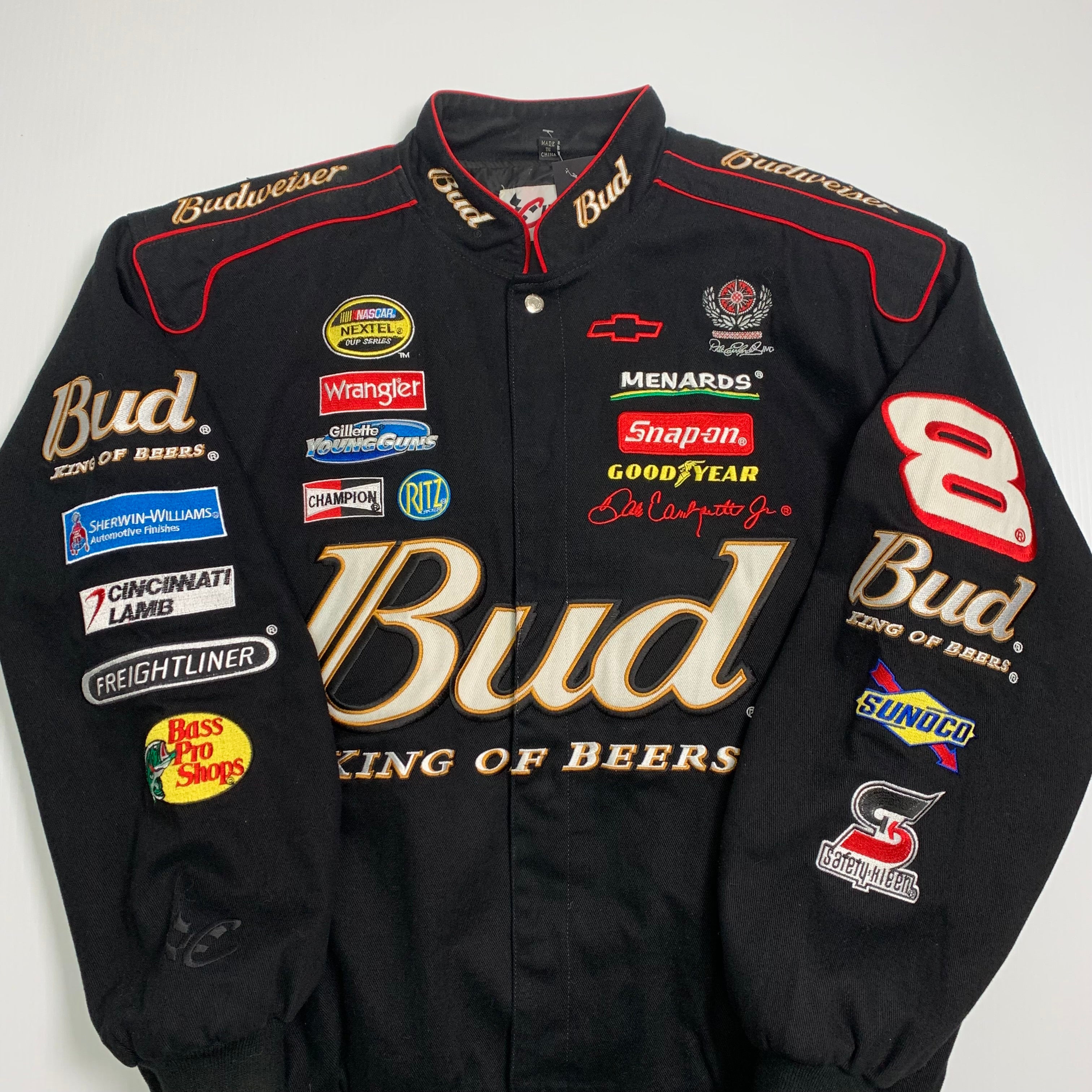 Vintage Jeff Hamilton #8 Budweiser Racing Jacket L