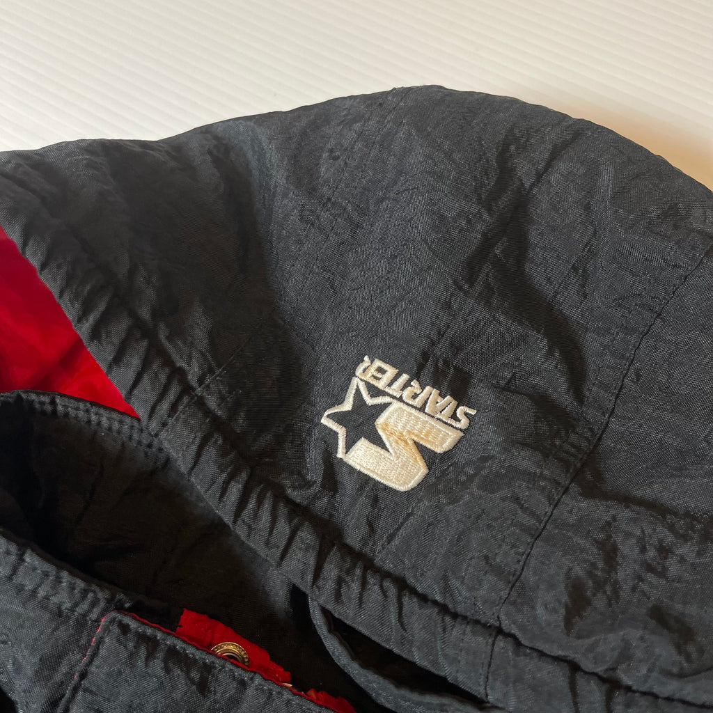 Vintage Starter Chicago Bulls 1/4 Zip Puffer Jacket Women's L