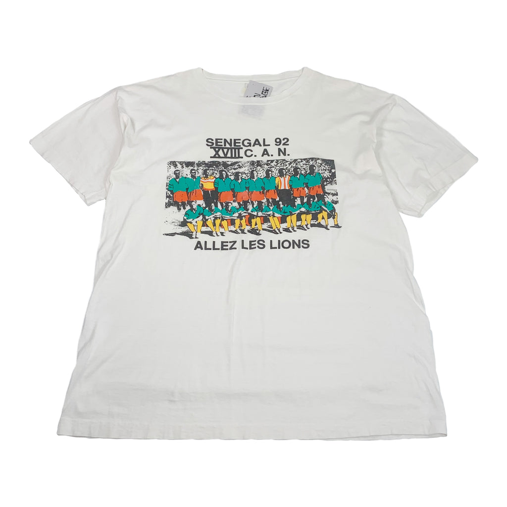 1992 Senegal Allez Les Lions Team Photo Tee XL