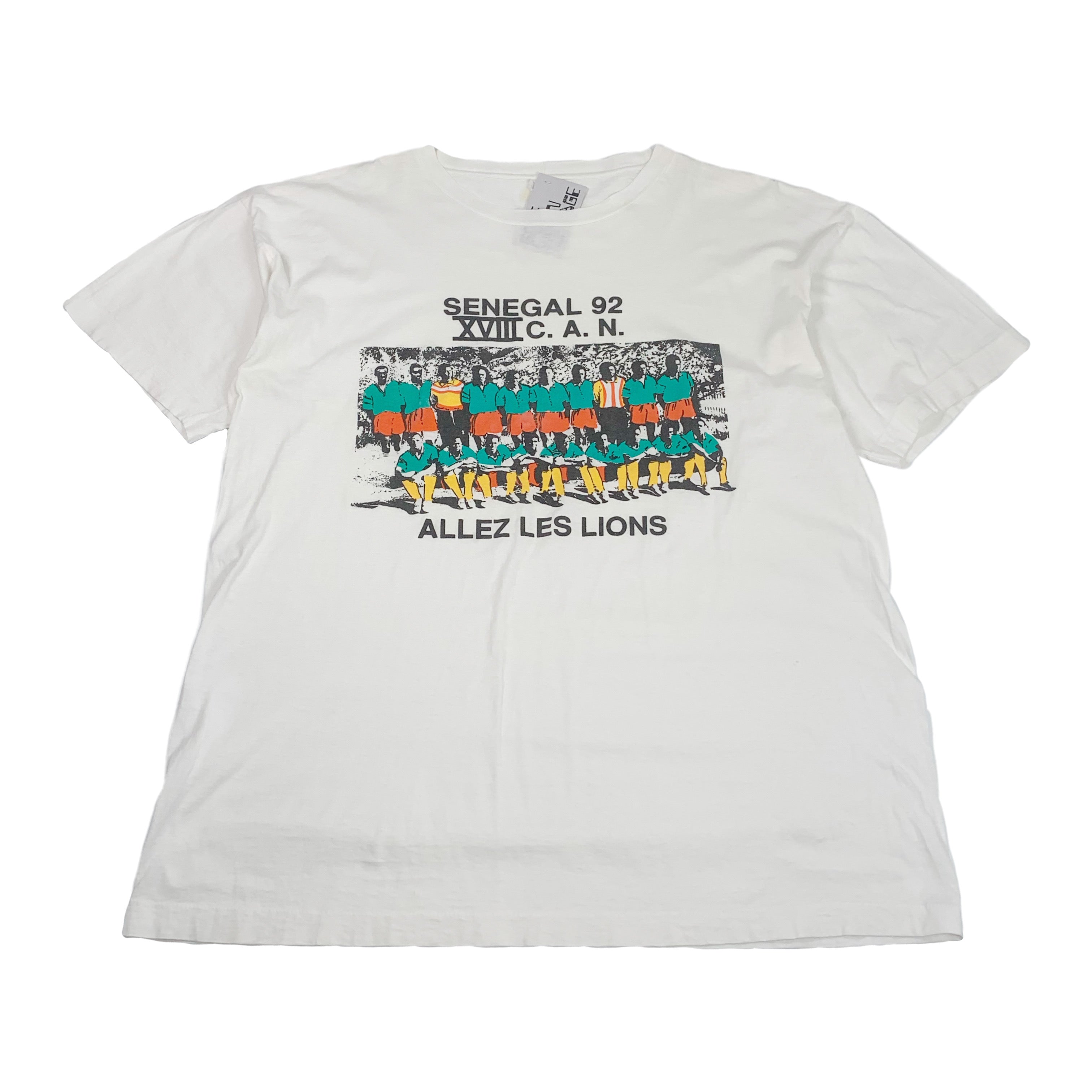 1992 Senegal Allez Les Lions Team Photo Tee XL