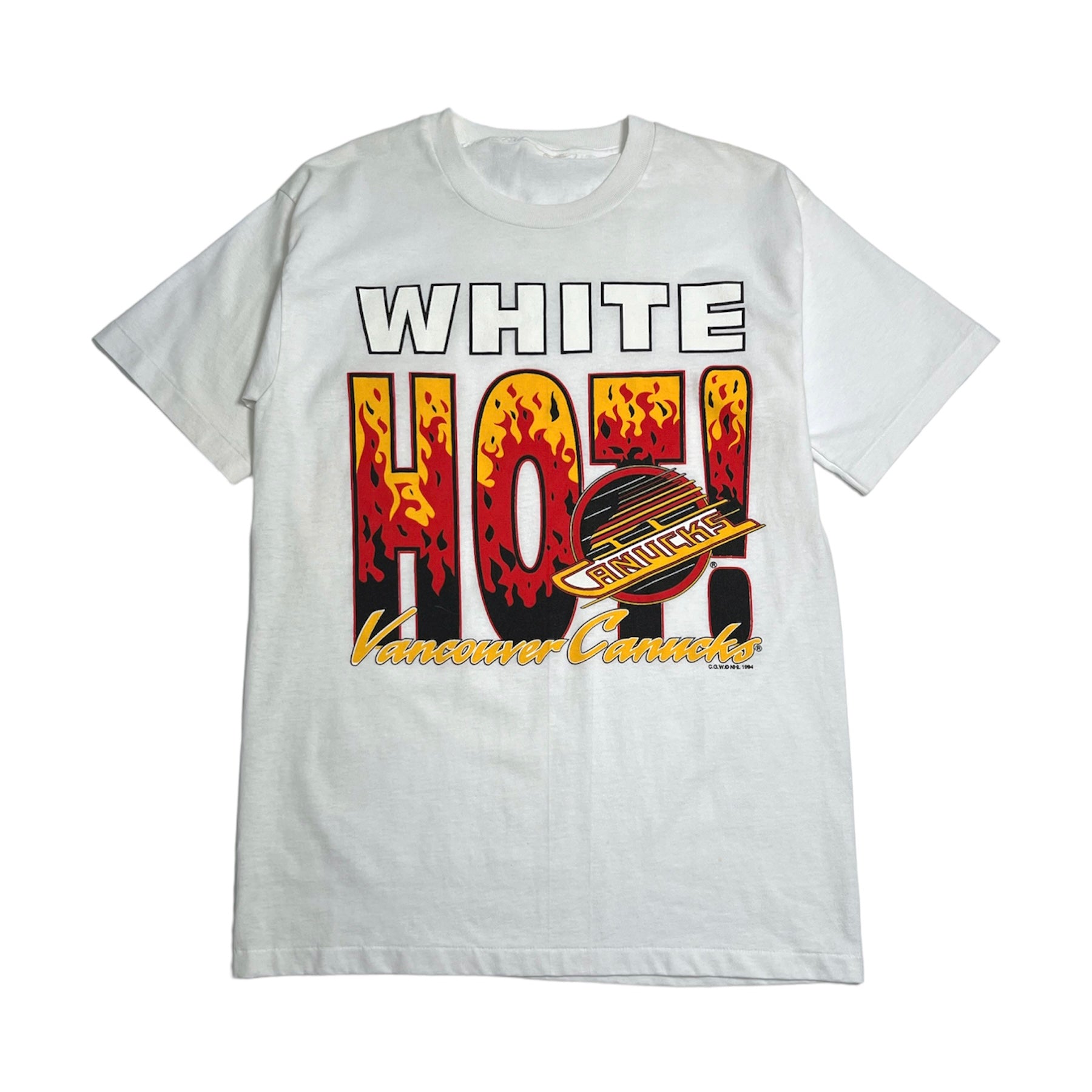 1994 Vancouver Canucks White Hot Graphic Tee L