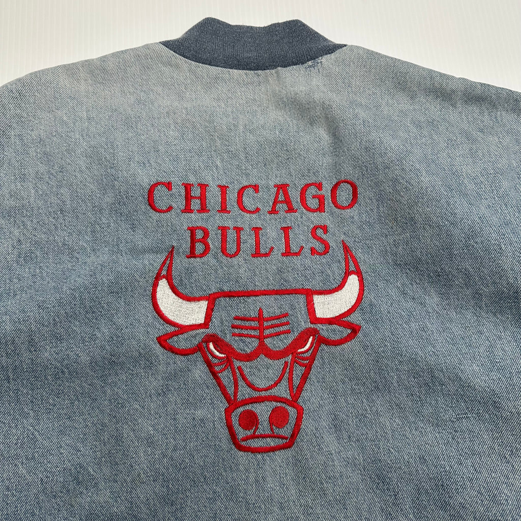 Vintage Chicago Bulls Denim Varsity Jacket XL
