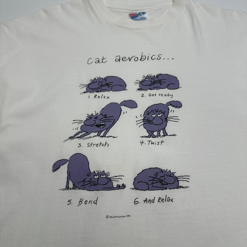 1994 Cat Aerobics Graphic Tee XL