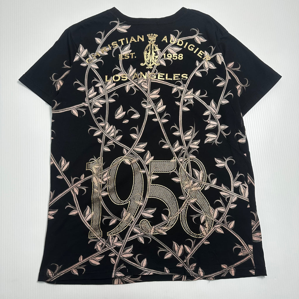 Y2K Christian Audigier 1958 AOP Tee L
