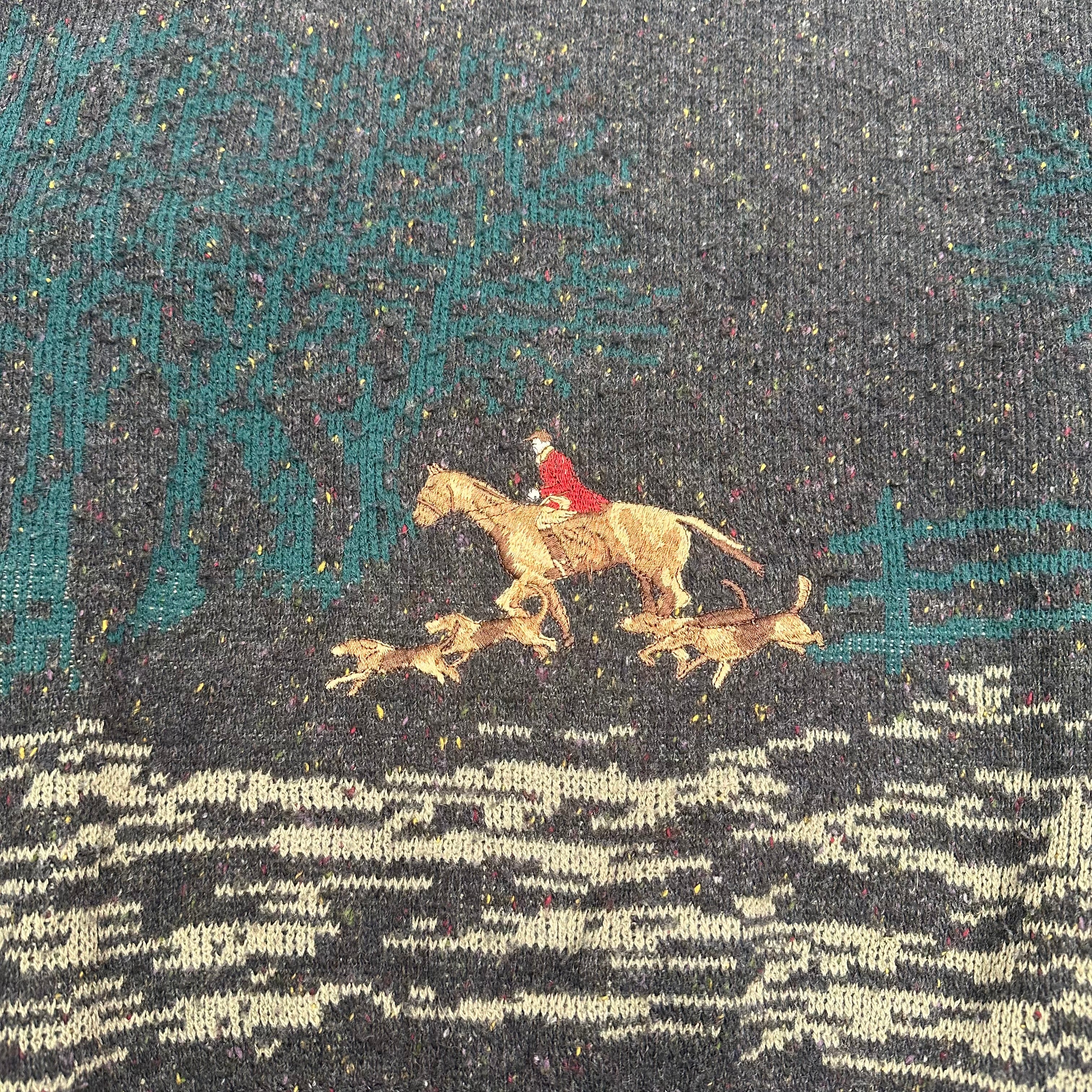 Vintage Cricketeer Horse Rider Knit Sweater L