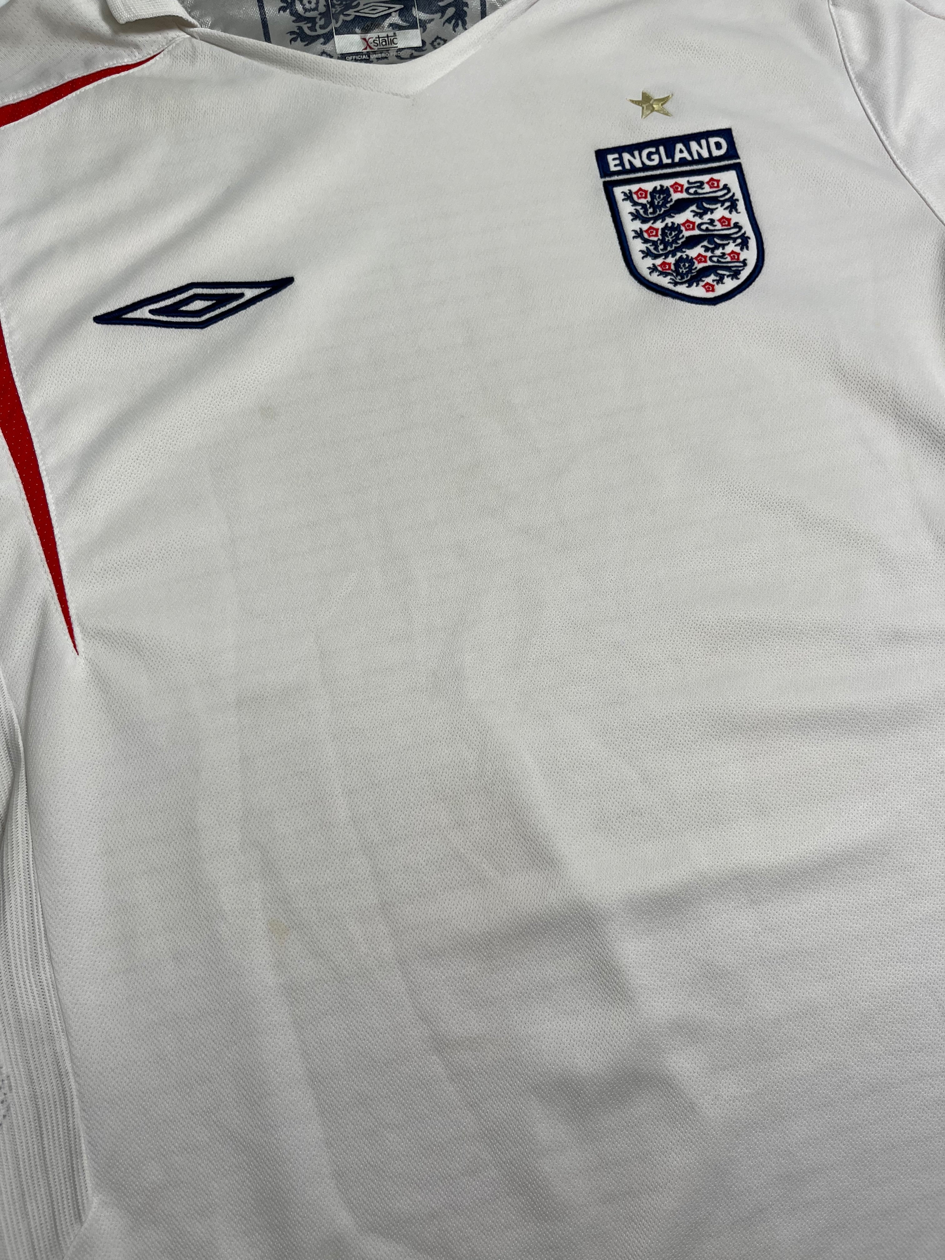 2006 England Umbro Home Jersey M