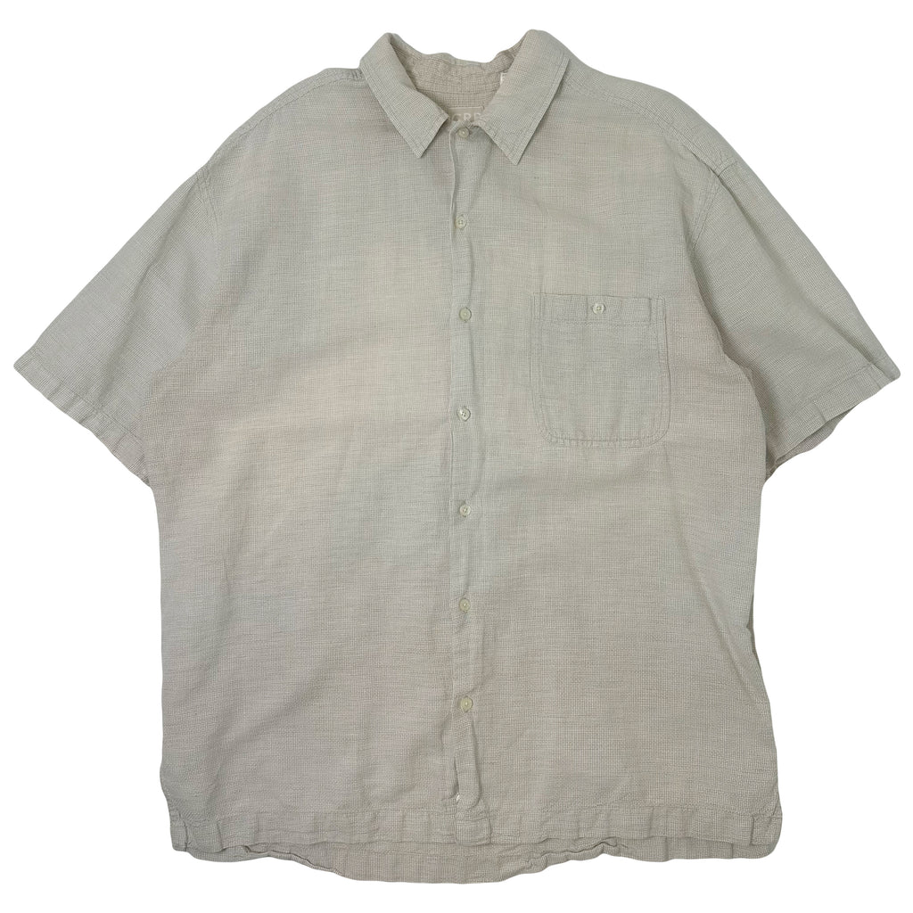 CRB Khakis Linen Blend Short Sleeve Button Up Shirt XLT