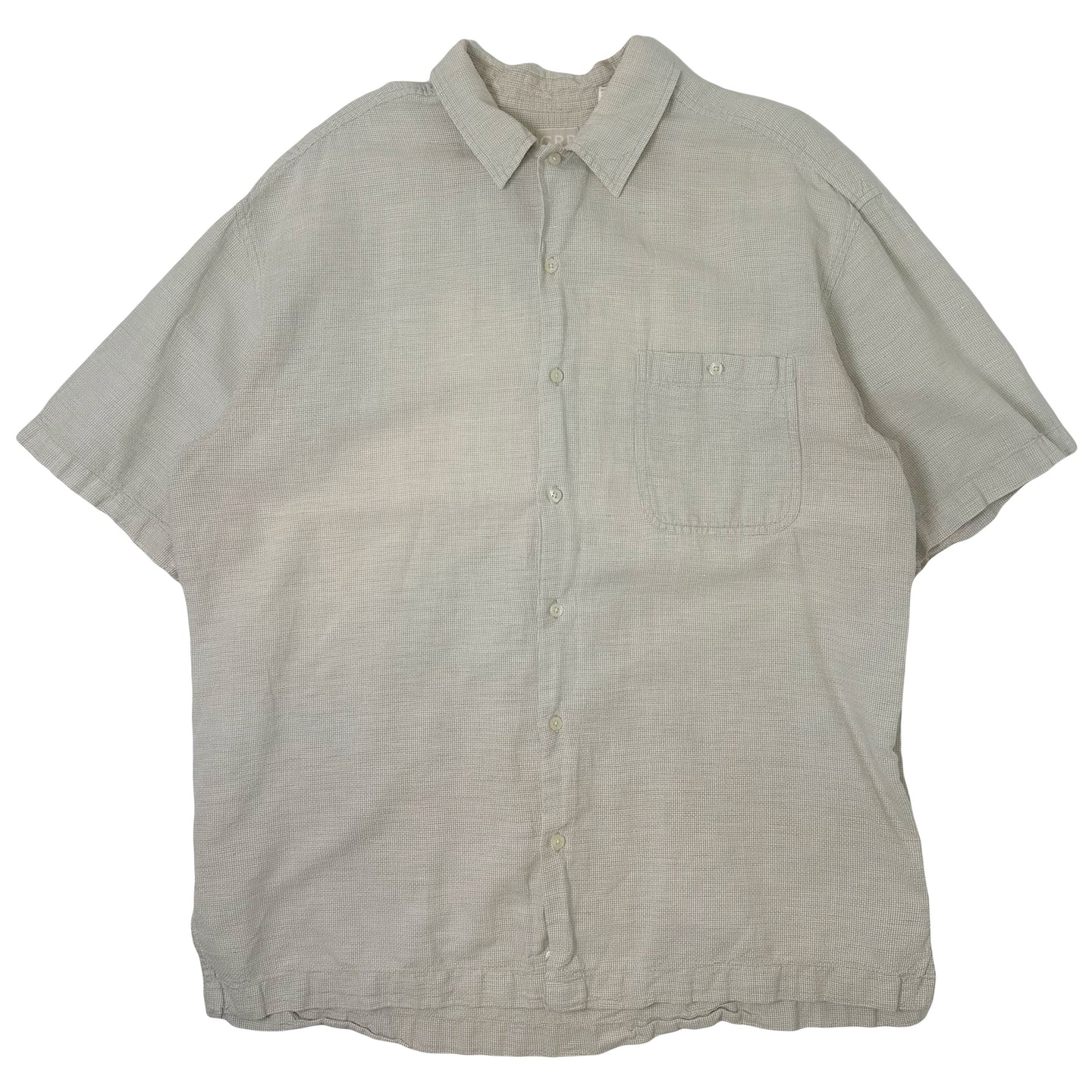 CRB Khakis Linen Blend Short Sleeve Button Up Shirt XLT