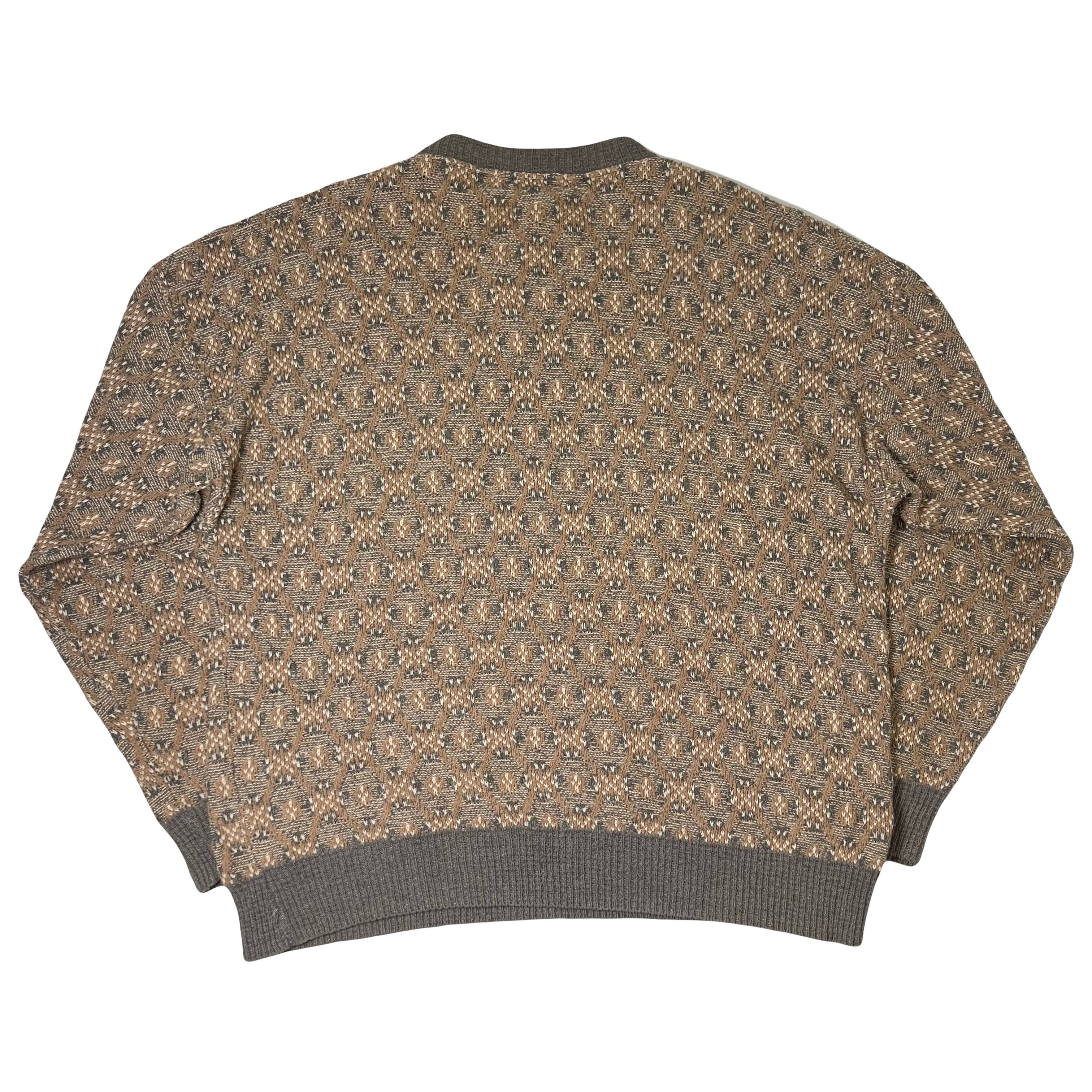 Vintage Geoffrey Beene Pattern Knit Sweater XL