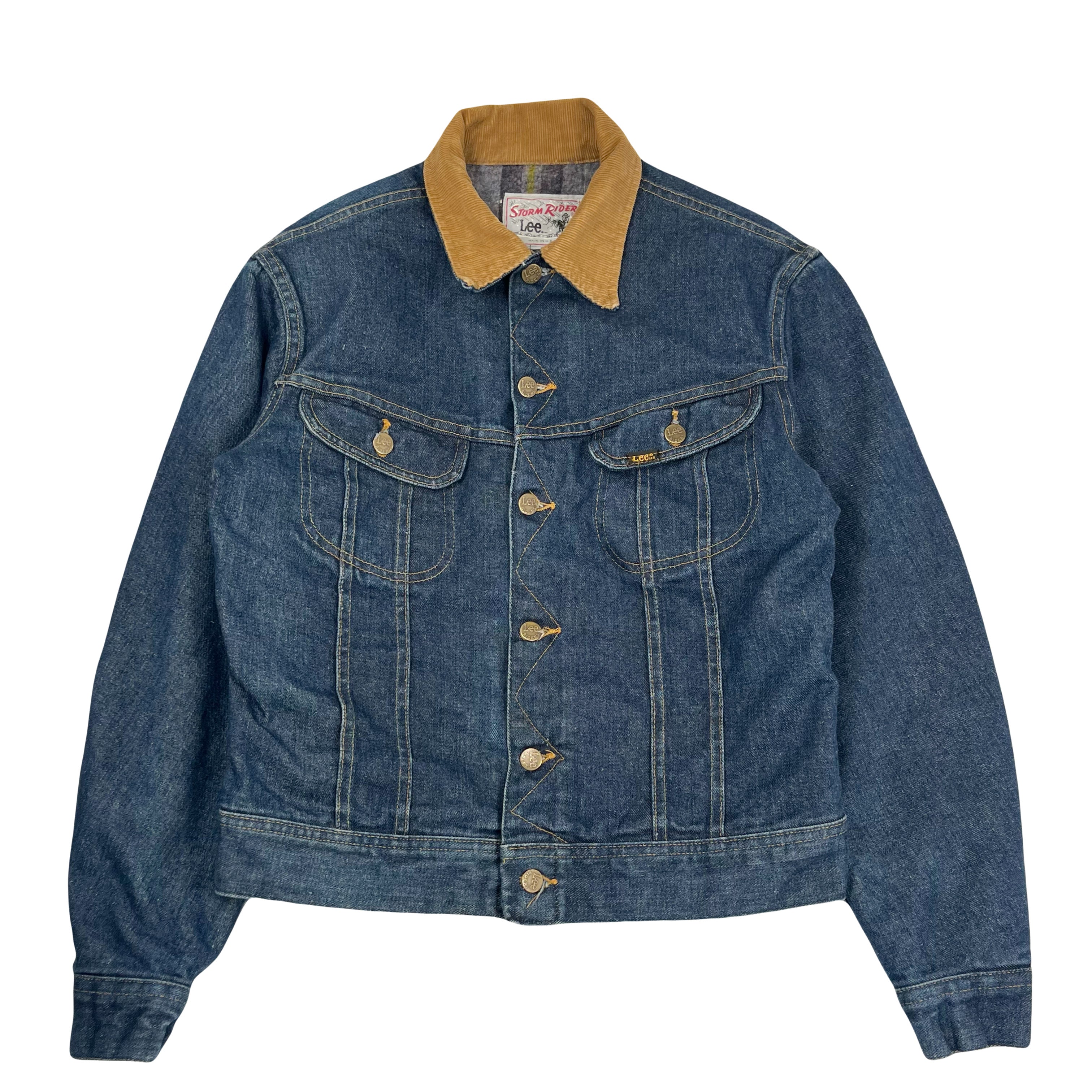1980's Lee Storm Rider Dark Wash Denim Jacket M