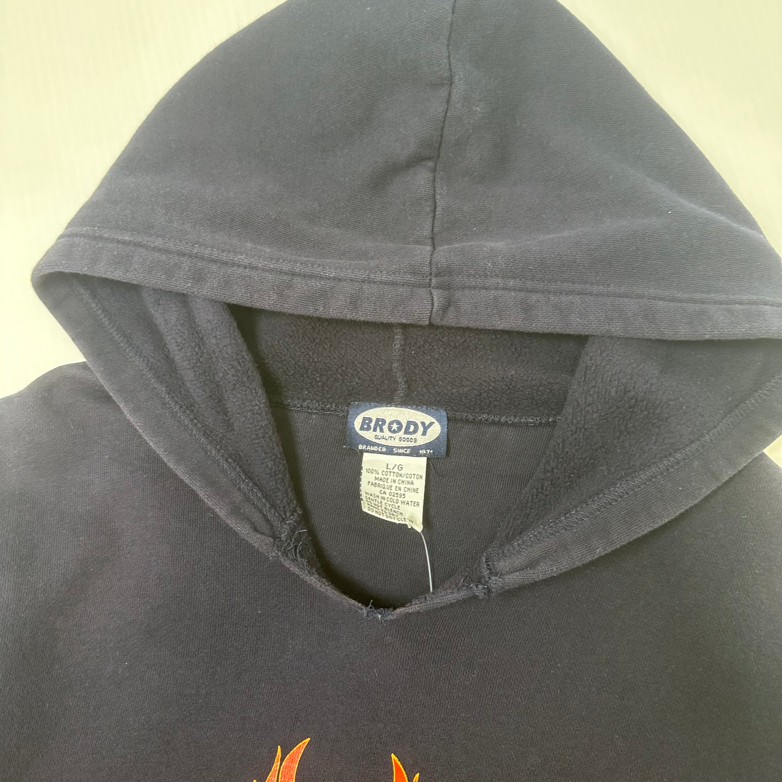 Y2K Brody Flames Hoodie L