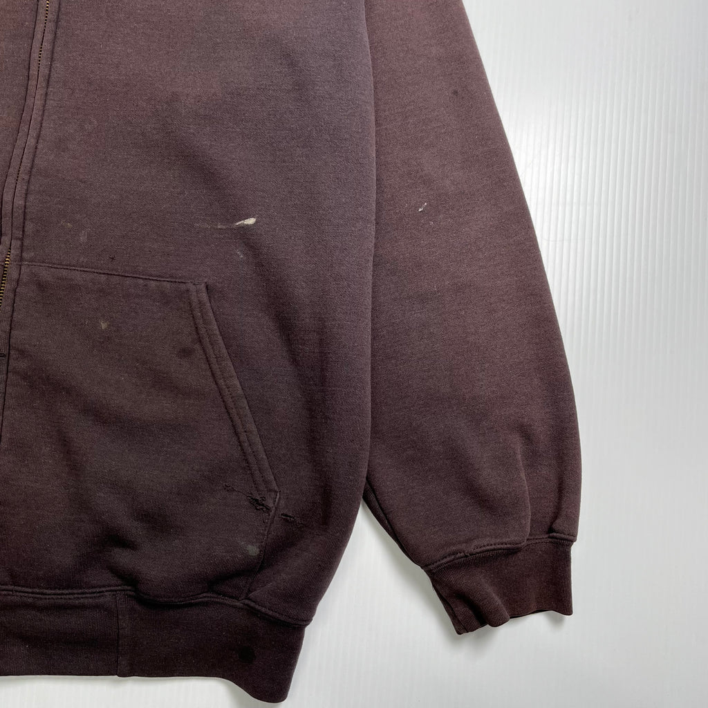 Vintage Carhartt Embroidered Logo Zip Hoodie M