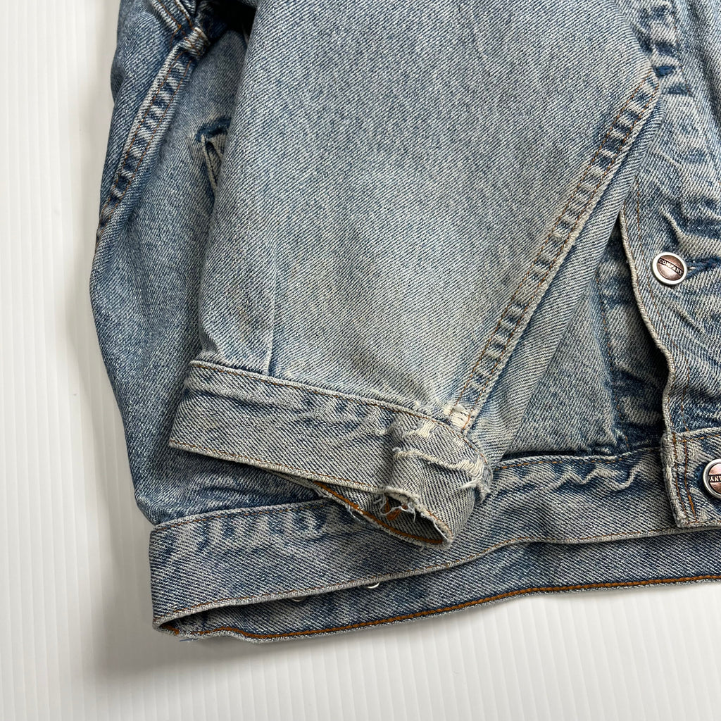 Vintage GWG Faded Light Wash Denim Jacket L
