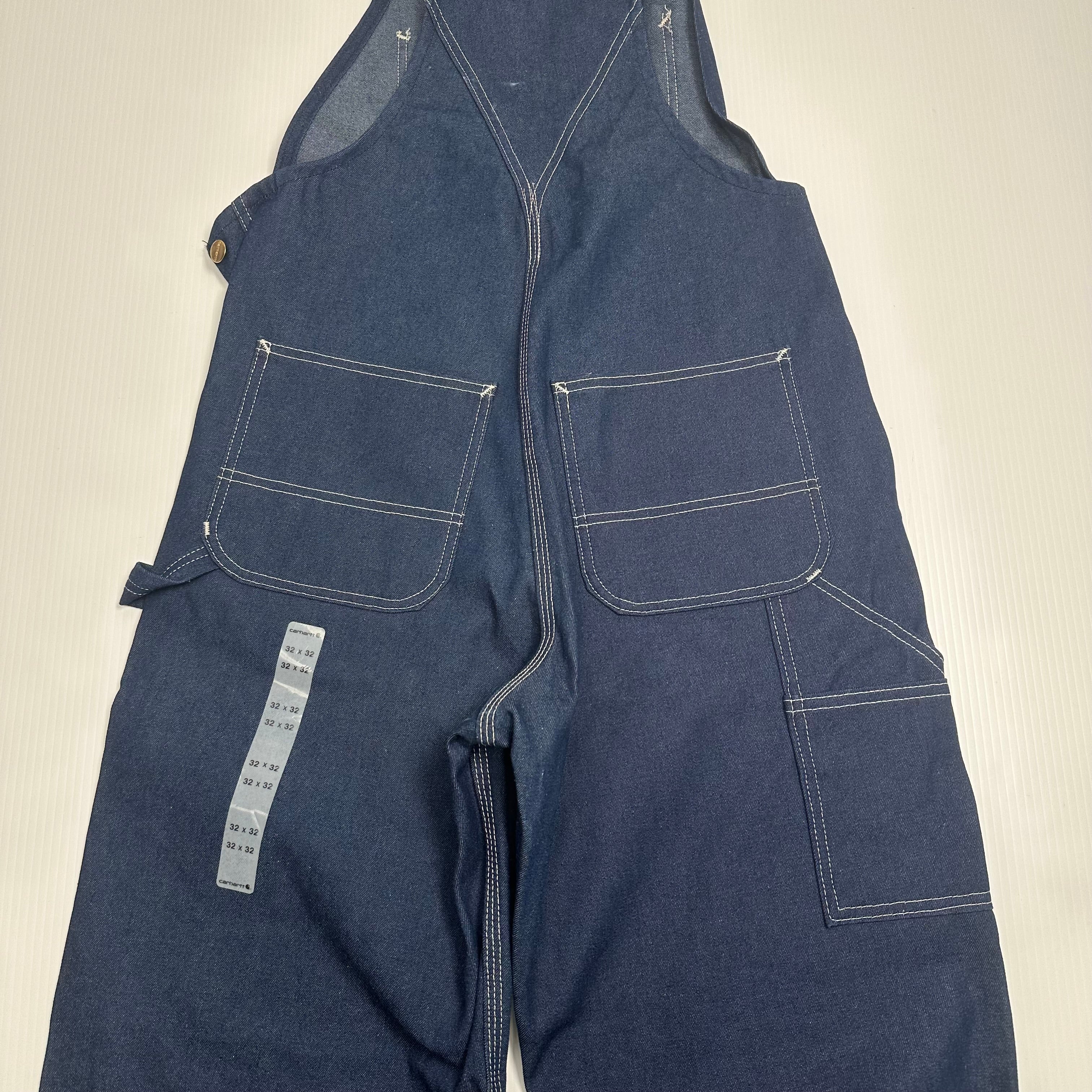 Carhartt Dark Wash Denim Overalls 32x32