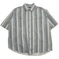 Vintage Private Club Striped Short Sleeve Button Up Shirt 2XL