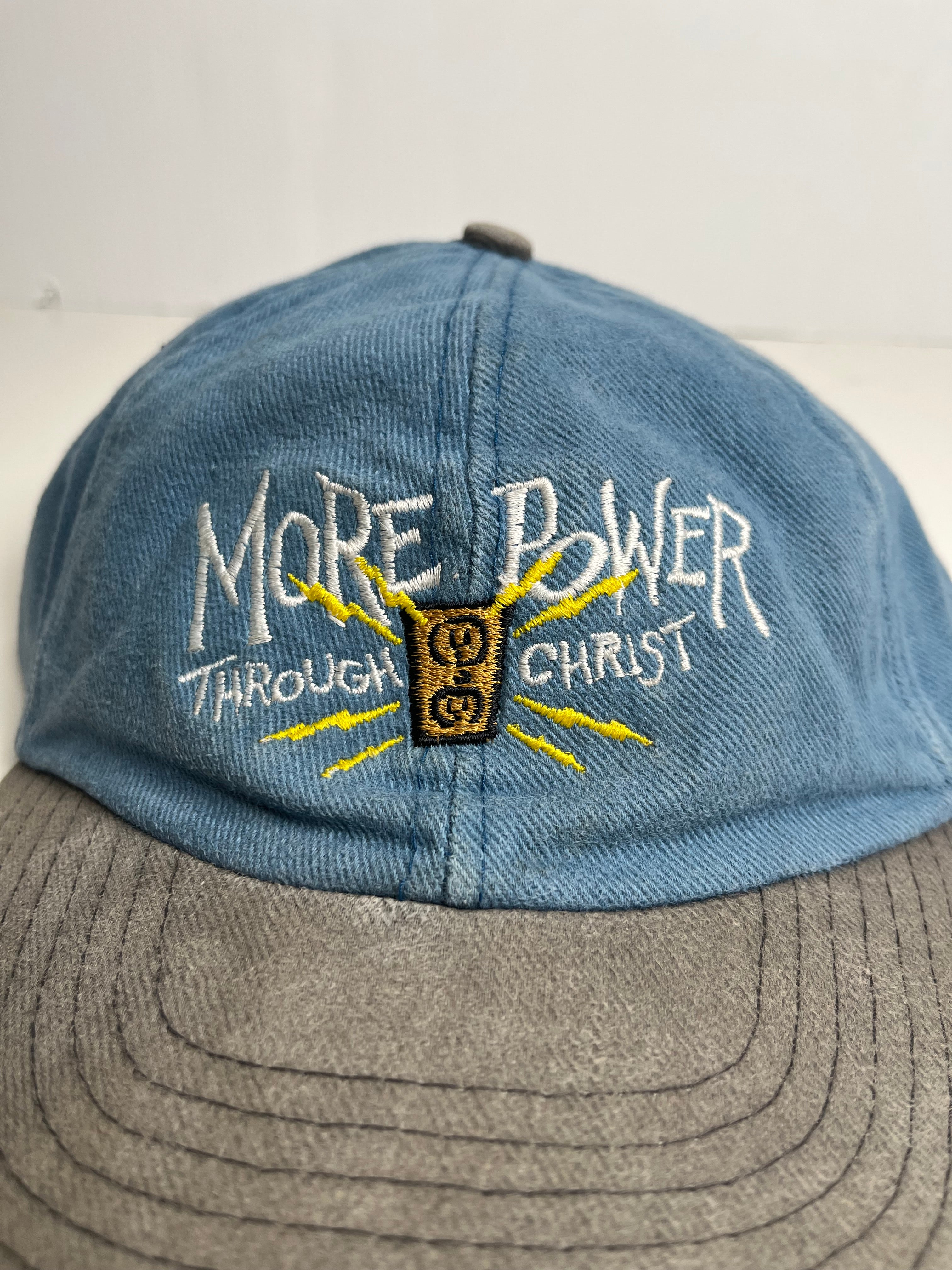 Vintage More Power With Christ Strapback Hat