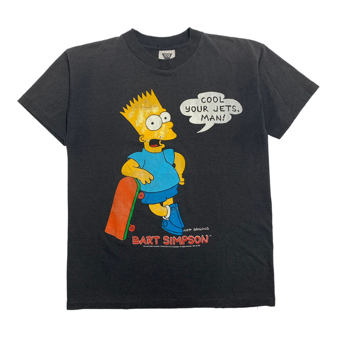 1990 Bart Simpson Cool Your Jets Man Tee M
