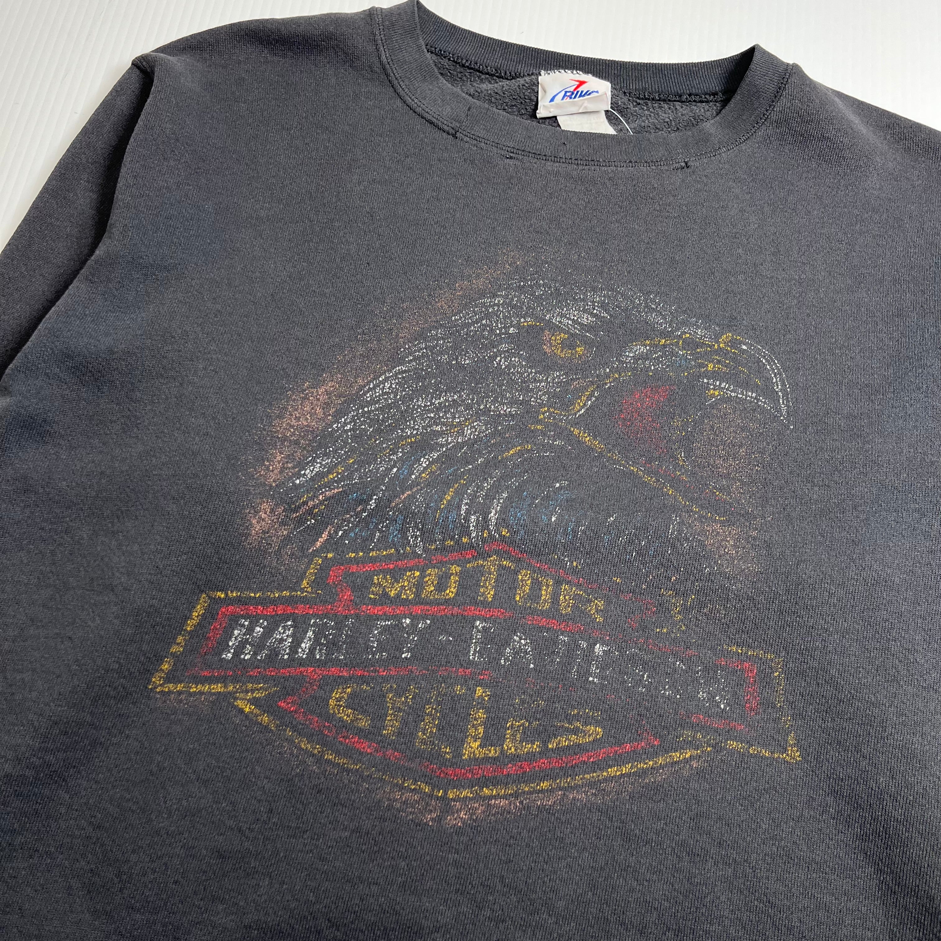 Vintage Harley Davidson Faded Crewneck L