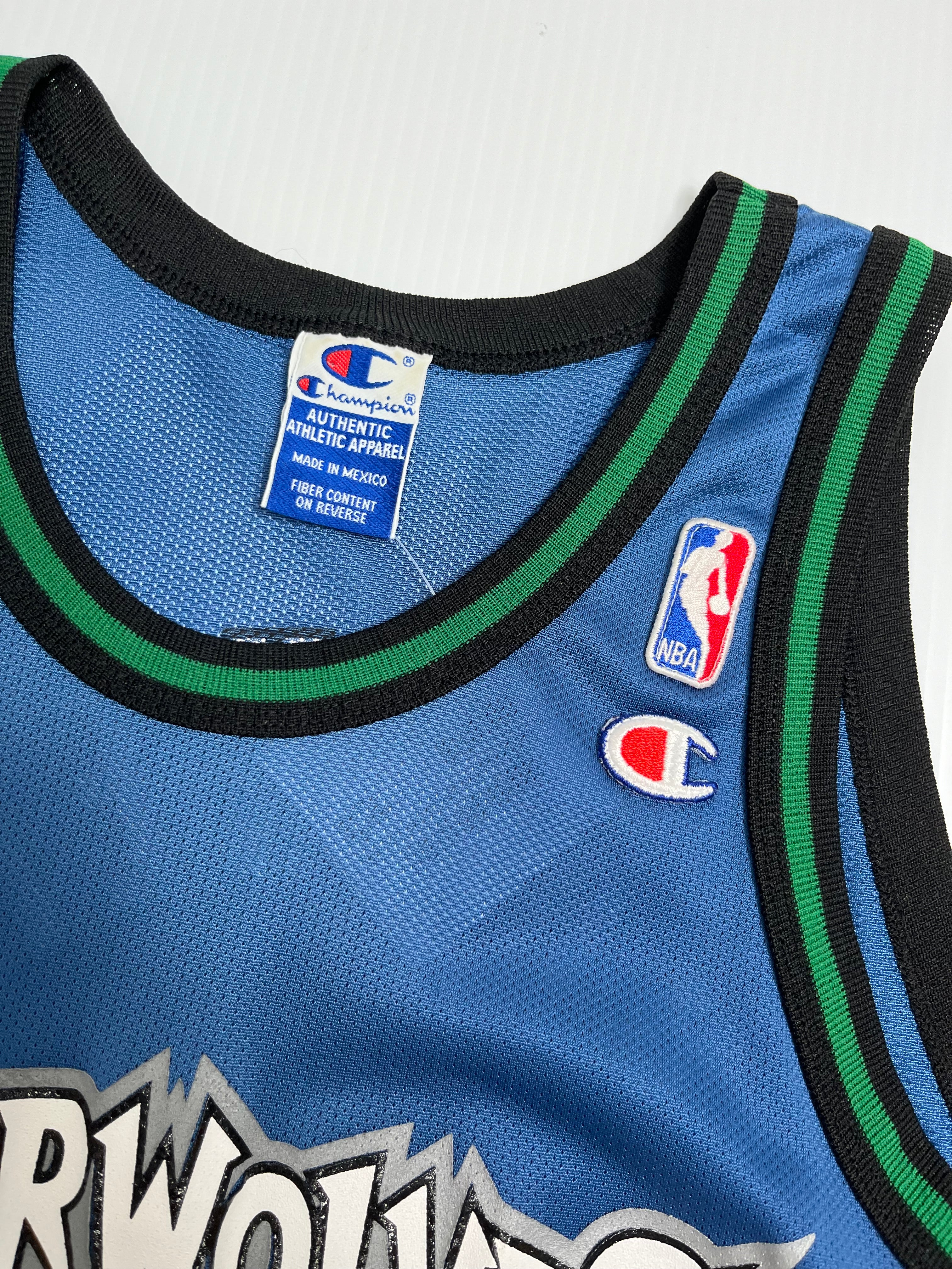 90s Champion Timberwolves Kevin Garnett Jersey S